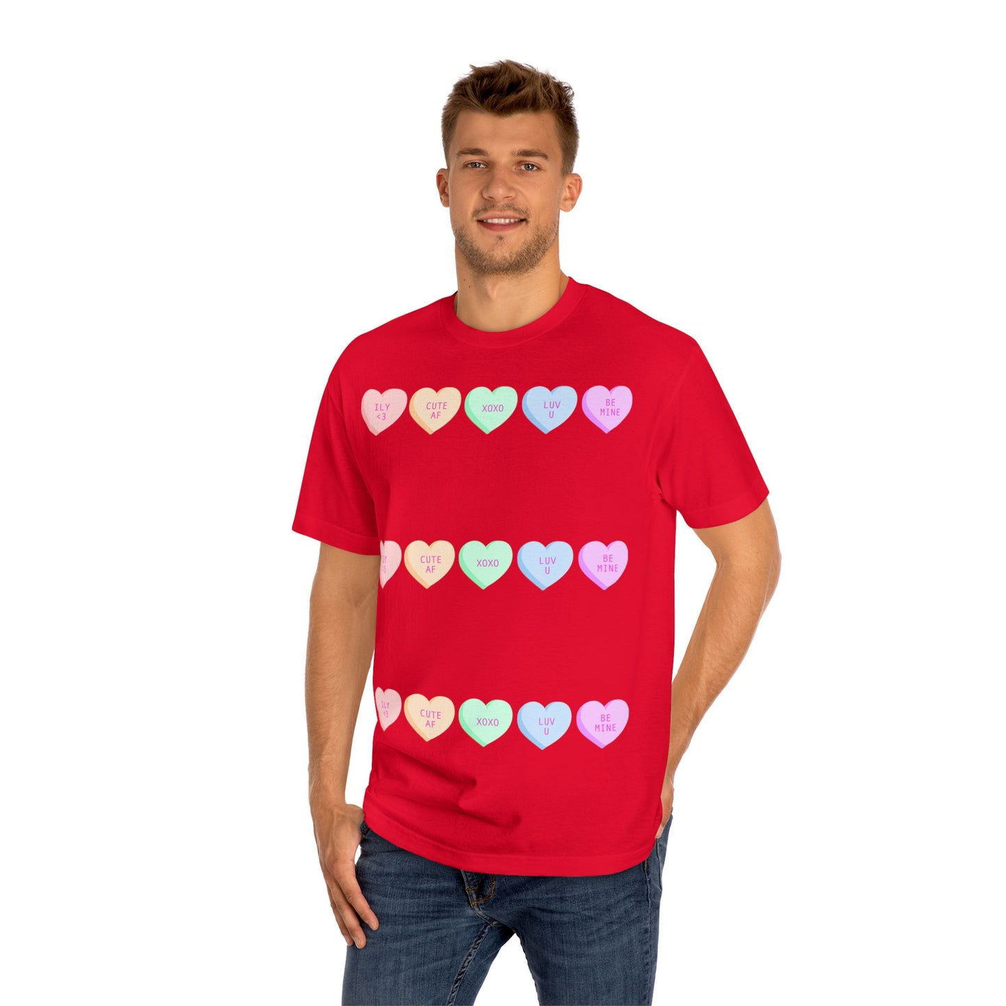 Unisex Classic Tee - Heart and Motivational Design, Casual Wear, Gift for Friends, Summer Outfit, Comfortable T-Shirt
