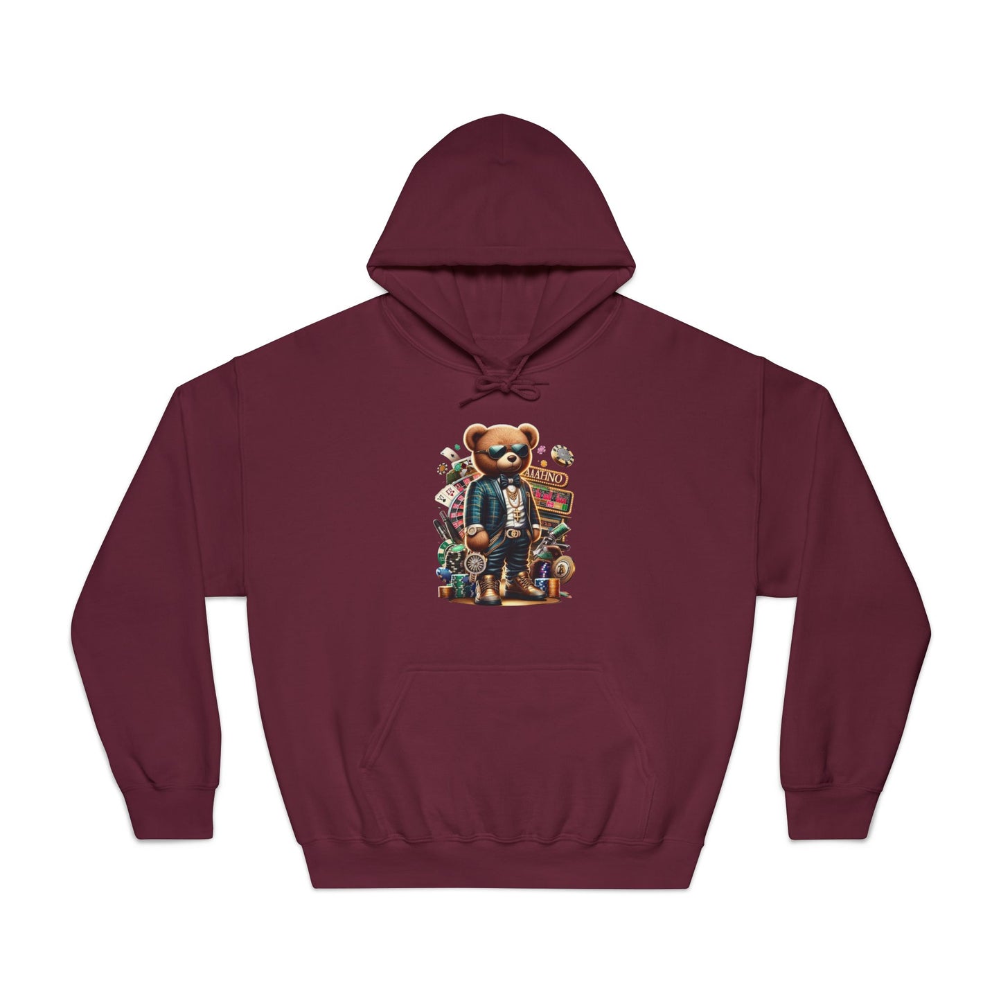 Unique Graphic Hoodie for Trendsetters, Original Bear Art, Cozy Gift for Friends, Be Unique Be Yourself, Casual Fashion