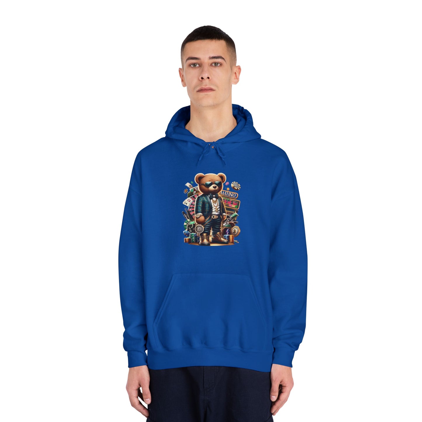 Unique Graphic Hoodie for Trendsetters, Original Bear Art, Cozy Gift for Friends, Be Unique Be Yourself, Casual Fashion
