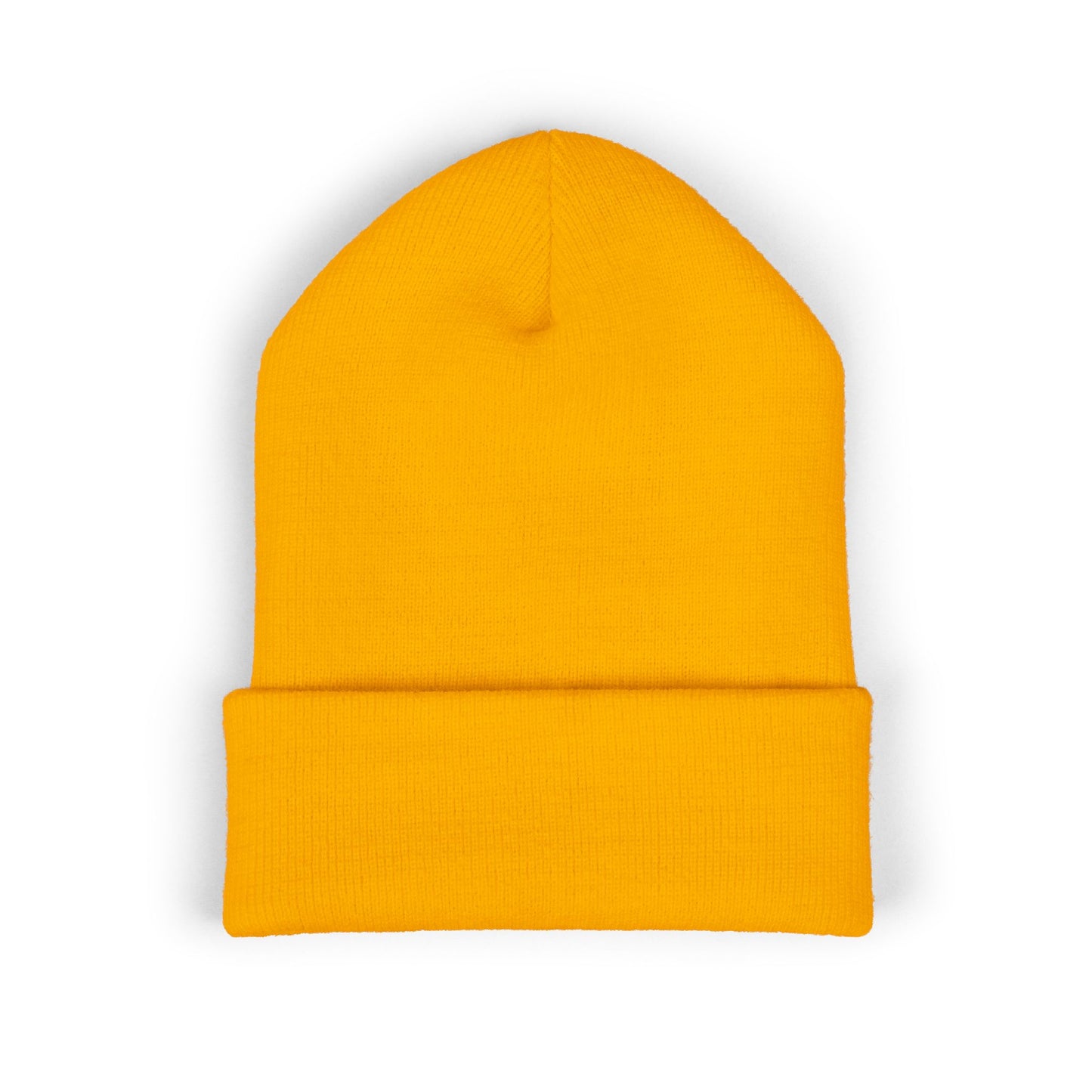 Classic Cuffed Beanie with Bold Embroidery, Cozy Winter Hat, Stylish Knit Cap, Perfect Gift for Her, Unisex Beanie