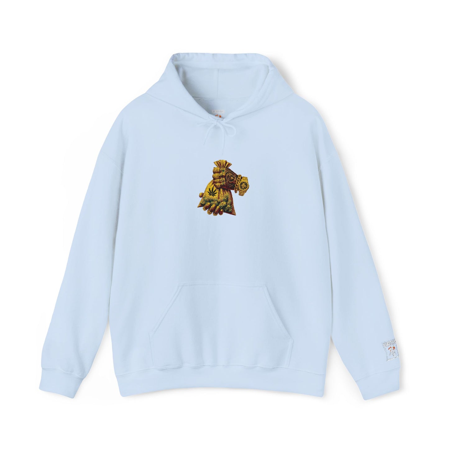 Hoodie — Golden Floral Teddy Bear Graphic Pullover