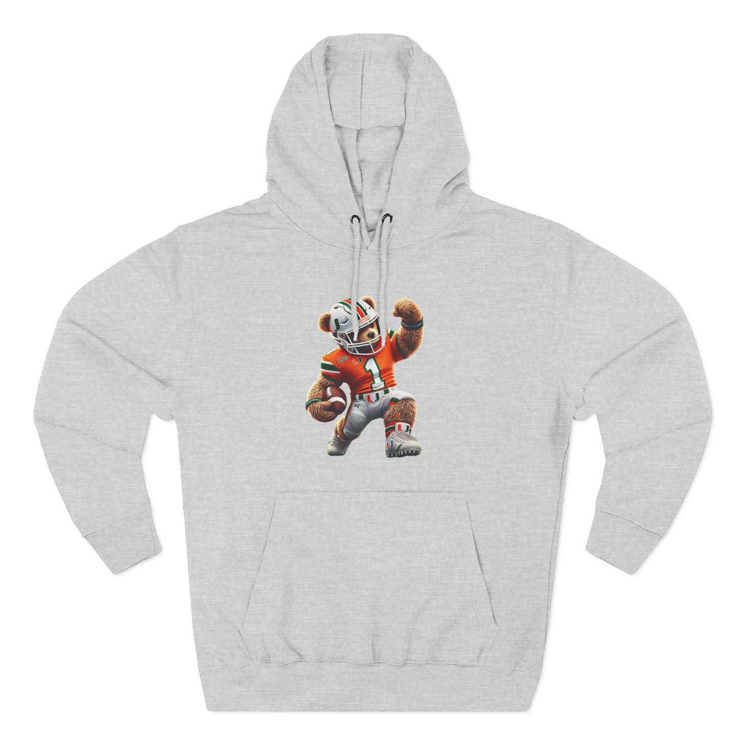 Sporty Three-Panel Fleece Hoodie, Unique Hooded Sweatshirt, Casual Fall Wear, Gift for Sports Fans, Comfortable Activewear
