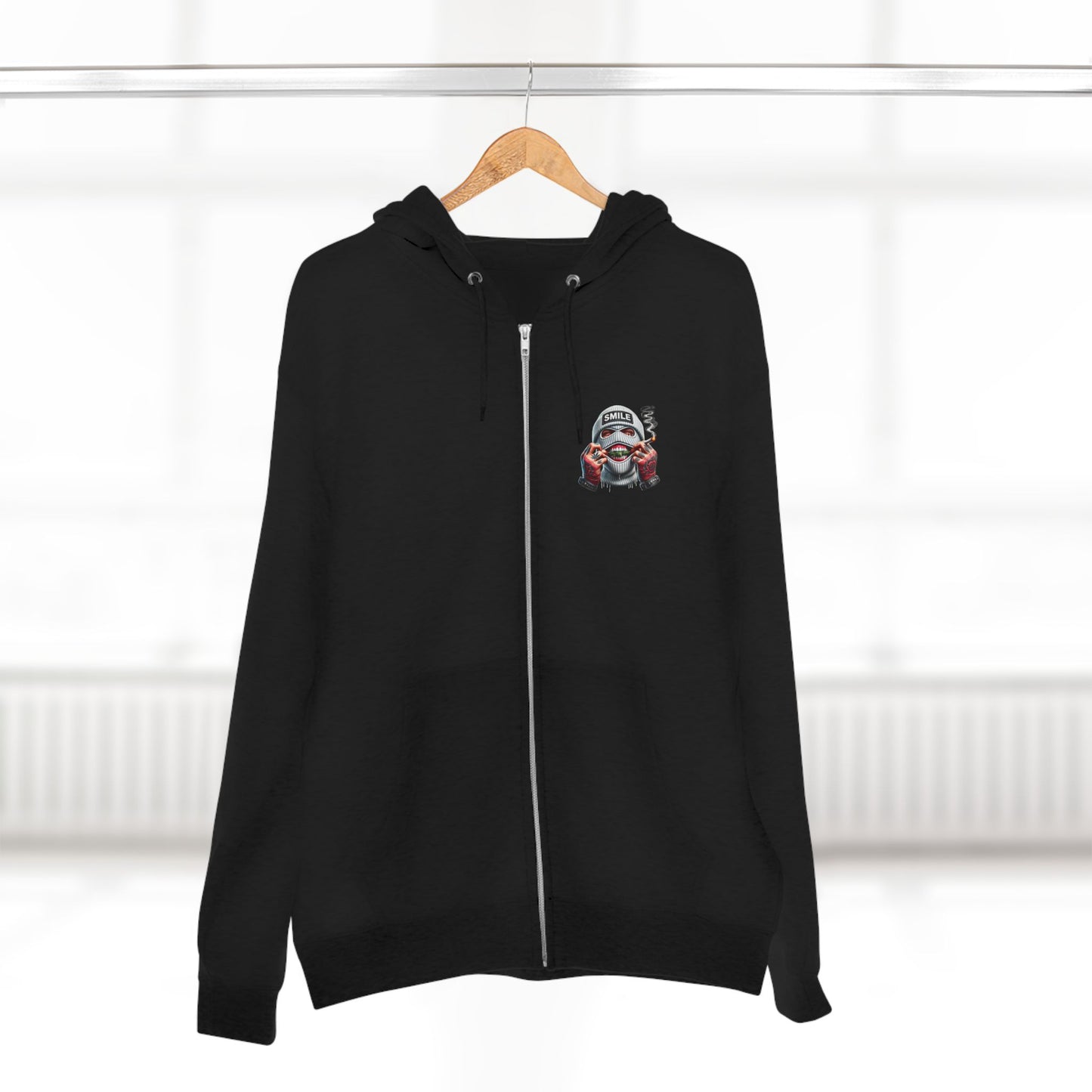 Urban Art Zip Hoodie - Smile Design for Trendsetters