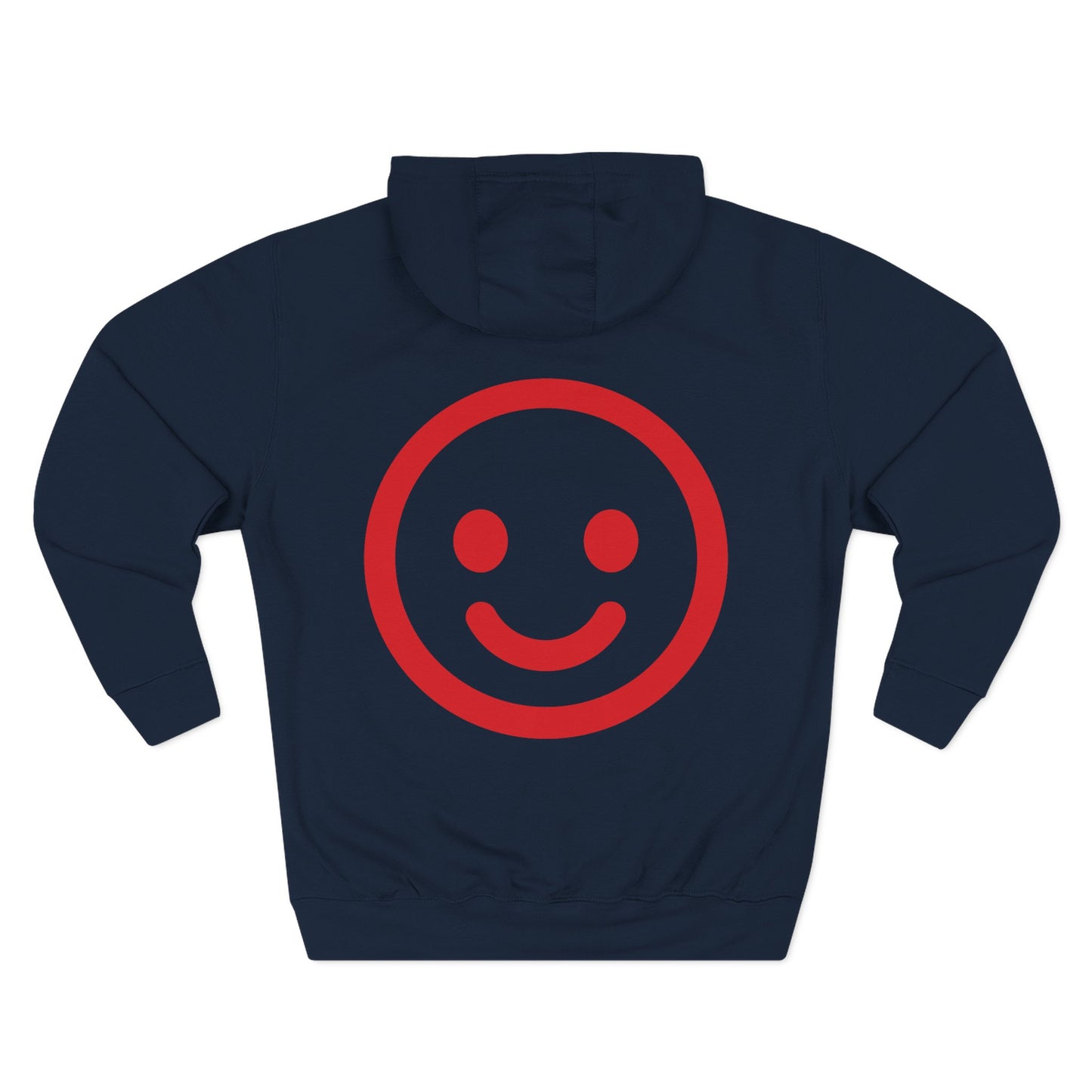 Smiley Face Fleece Hoodie, Cozy Casual Sweatshirt, Unisex Hoodie, Graphic Hoodie, Relaxed Winter Wear