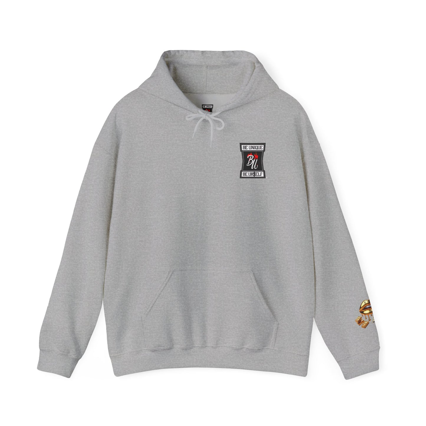 Hoodie — Golden Drip Lips & Money Graphic Pullover