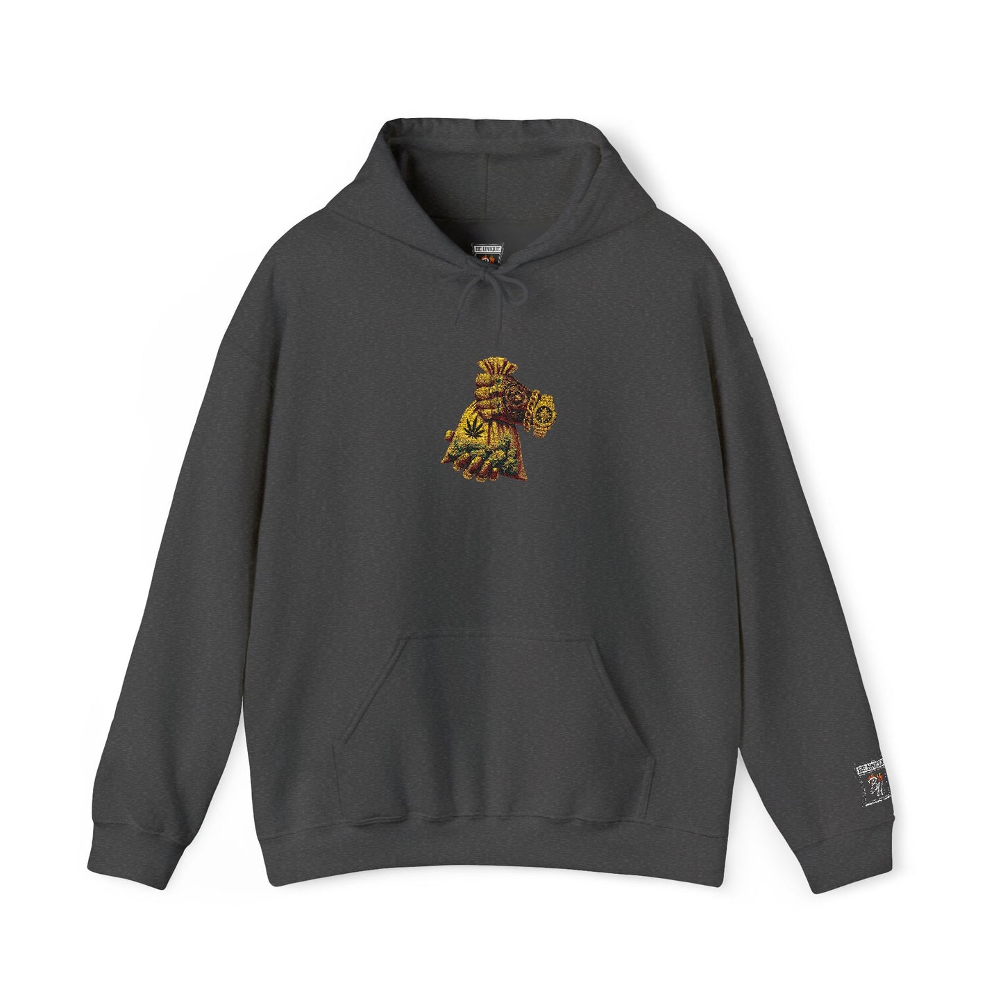 Hoodie — Golden Floral Teddy Bear Graphic Pullover