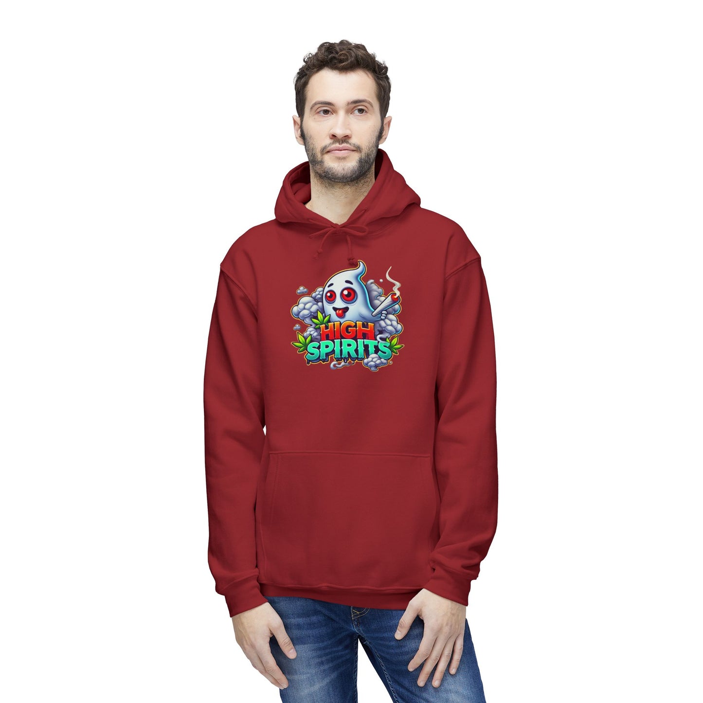 Unisex Hooded Sweatshirt - Halloween Ghost Design, Cozy Gift for Fall, Party Wear, Spooky Season, Casual Comfort