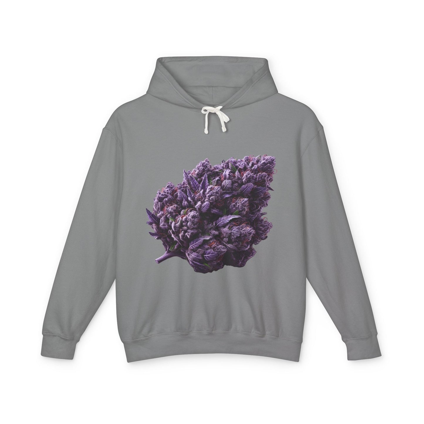 Botanical Purple Flower Hoodie, Unisex Lightweight Sweatshirt, Cozy Casual Wear, Nature Lover Gift, Spring Fashion, Eco-Friendly Apparel