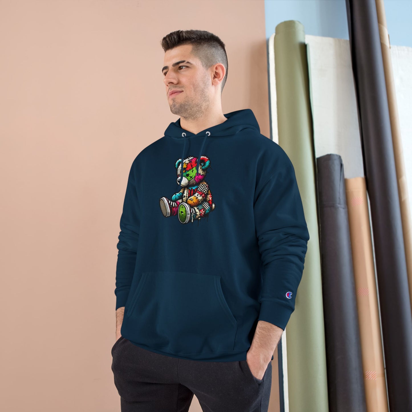 Whimsical Bear Graphic Hoodie - Be Unique, Be Yourself