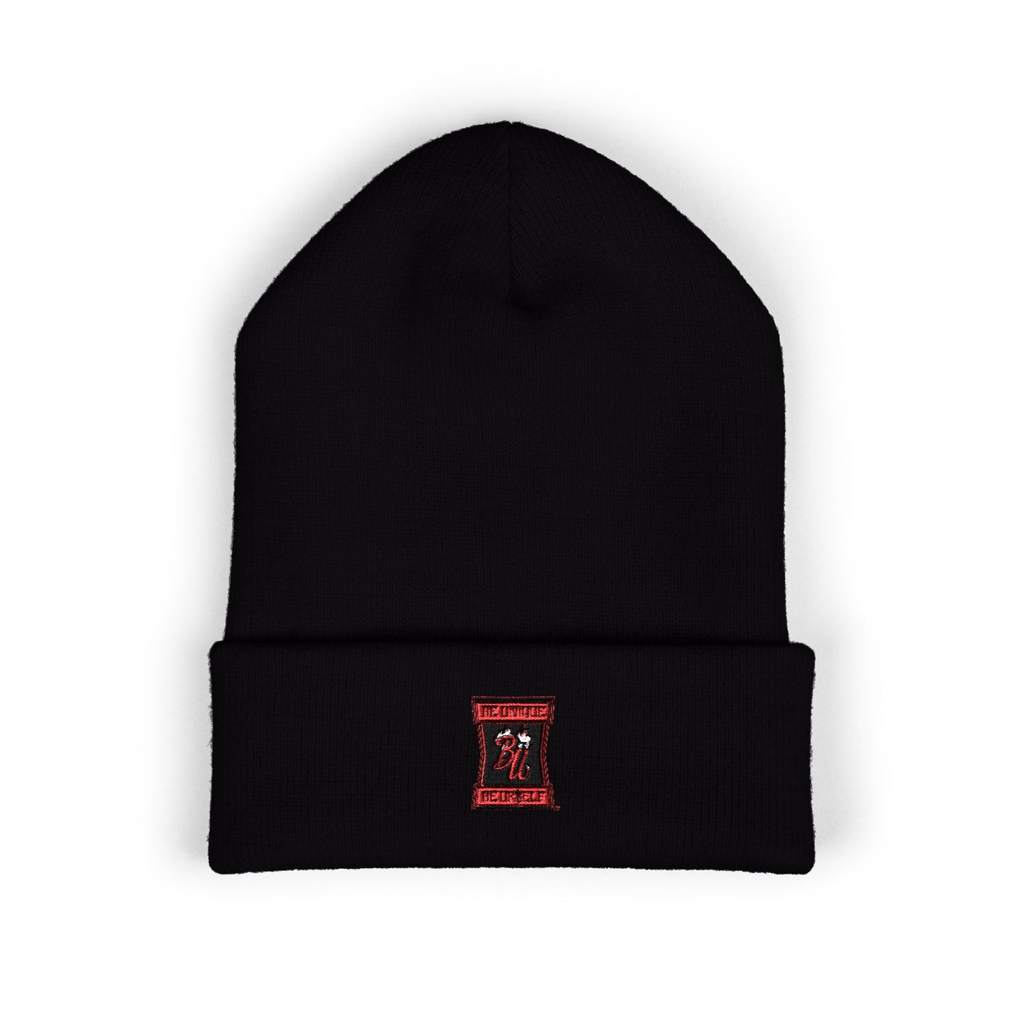 Embroidered 'Stay Weird' Cuffed Beanie — Classic Knit Winter Hat