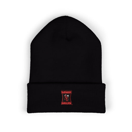 Embroidered 'Stay Weird' Cuffed Beanie — Classic Knit Winter Hat