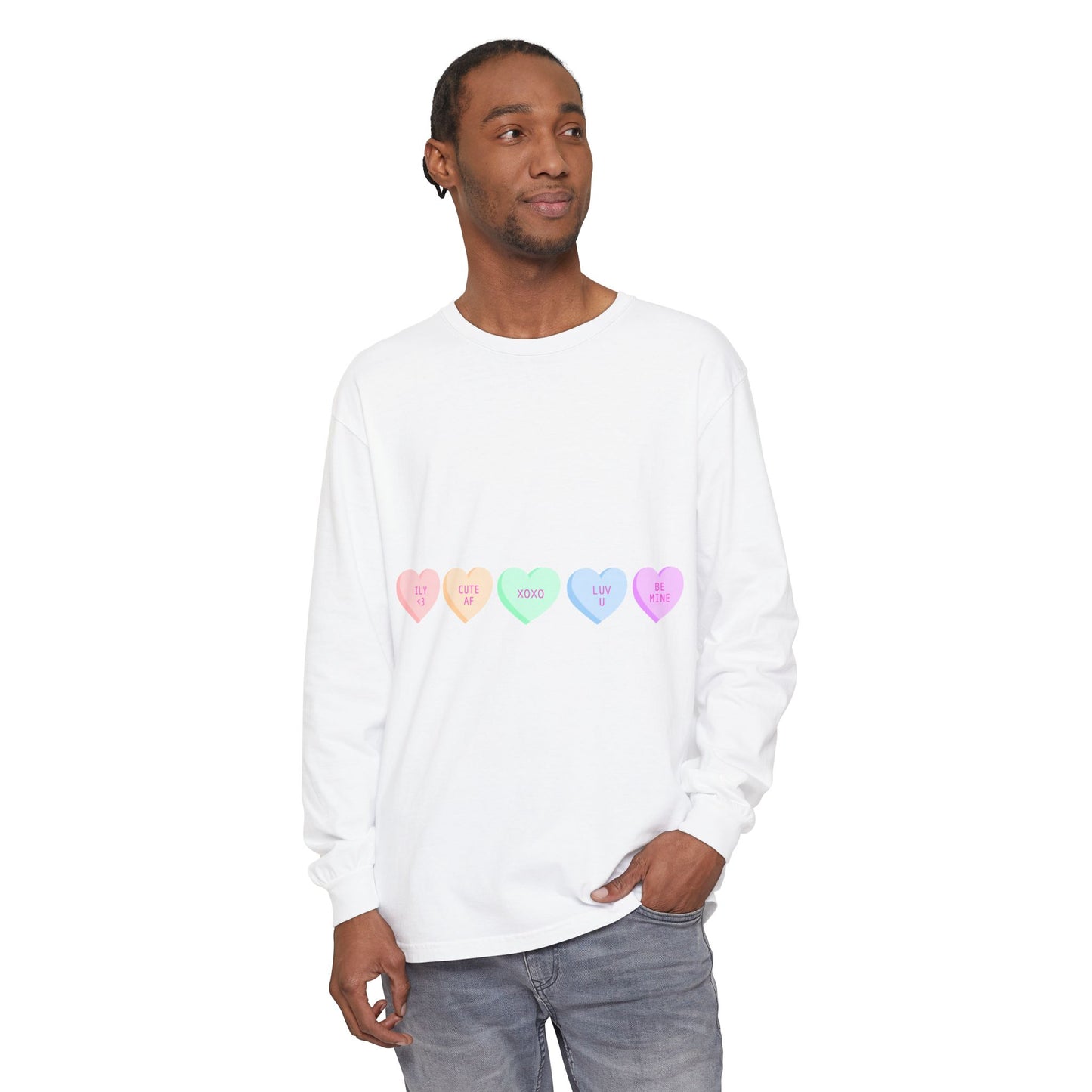 Trendy Long Sleeve Tee with Heart Design and Motivational Back Print, Unisex Gift, Casual Wear, Outfit for All Seasons, Perfect for [...]