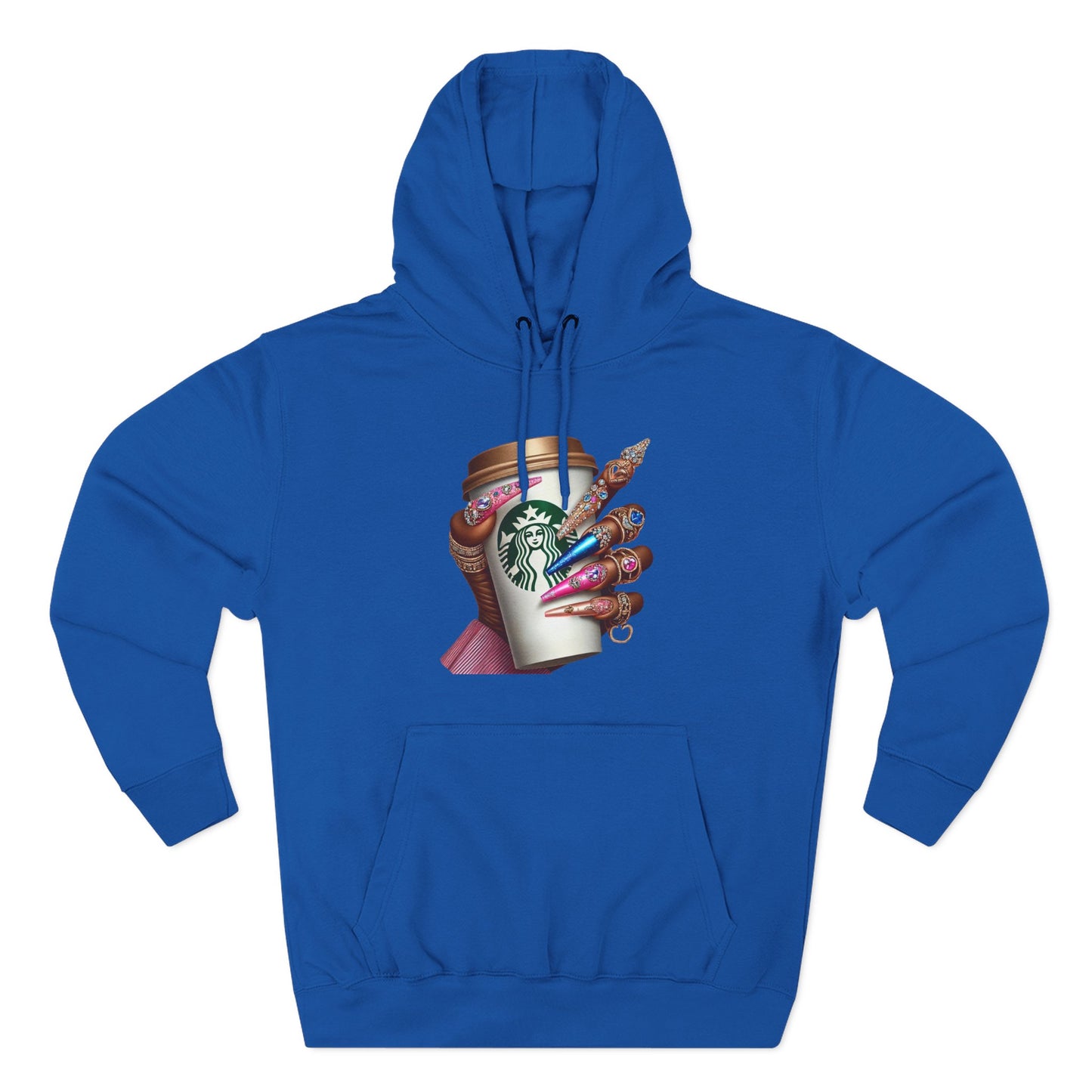 Artistic Coffee Lover's Fleece Hoodie