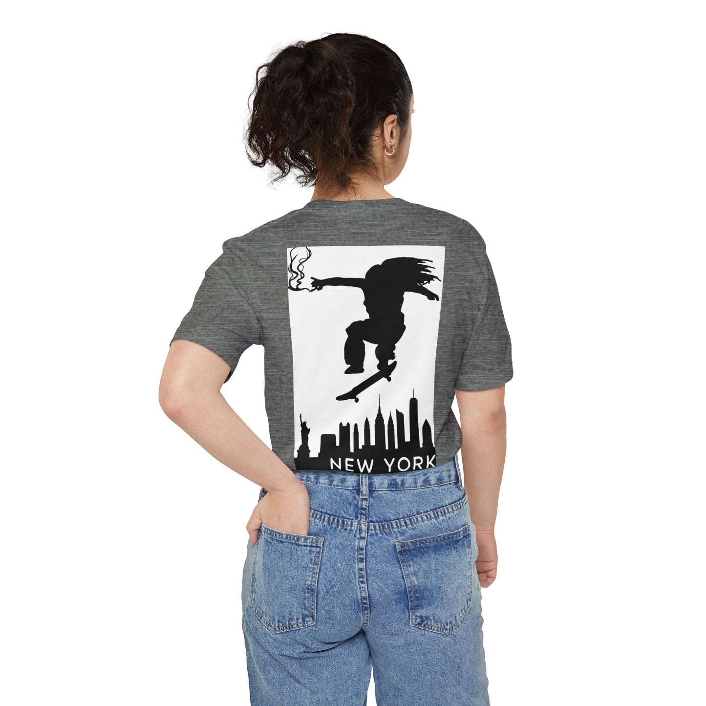 New York Skate Pocket T-Shirt, Unisex Casual Tee, Streetwear Gift, Summer Essential, Urban Style Clothing