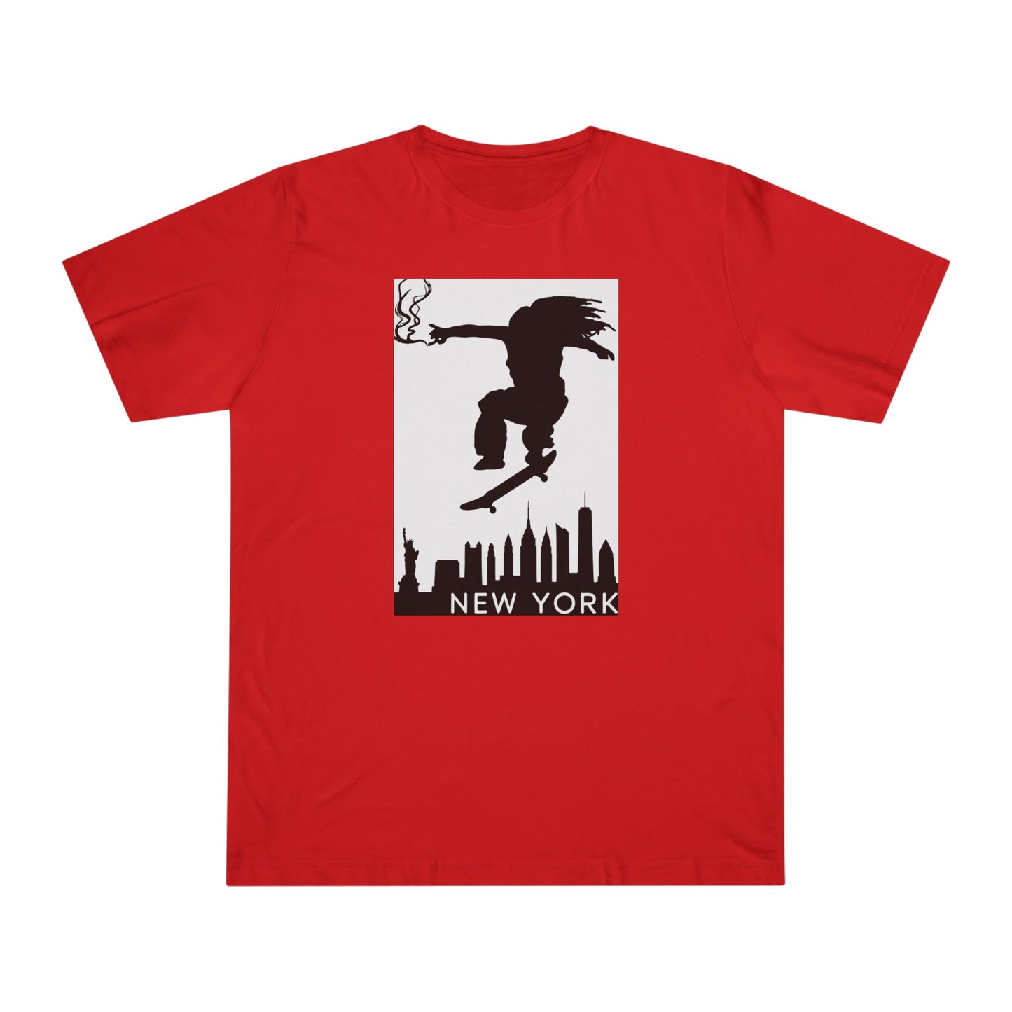 New York City Skater T-shirt, Urban Style Tee, Streetwear Shirt, Skateboarder Apparel, NYC Vibes Fashion