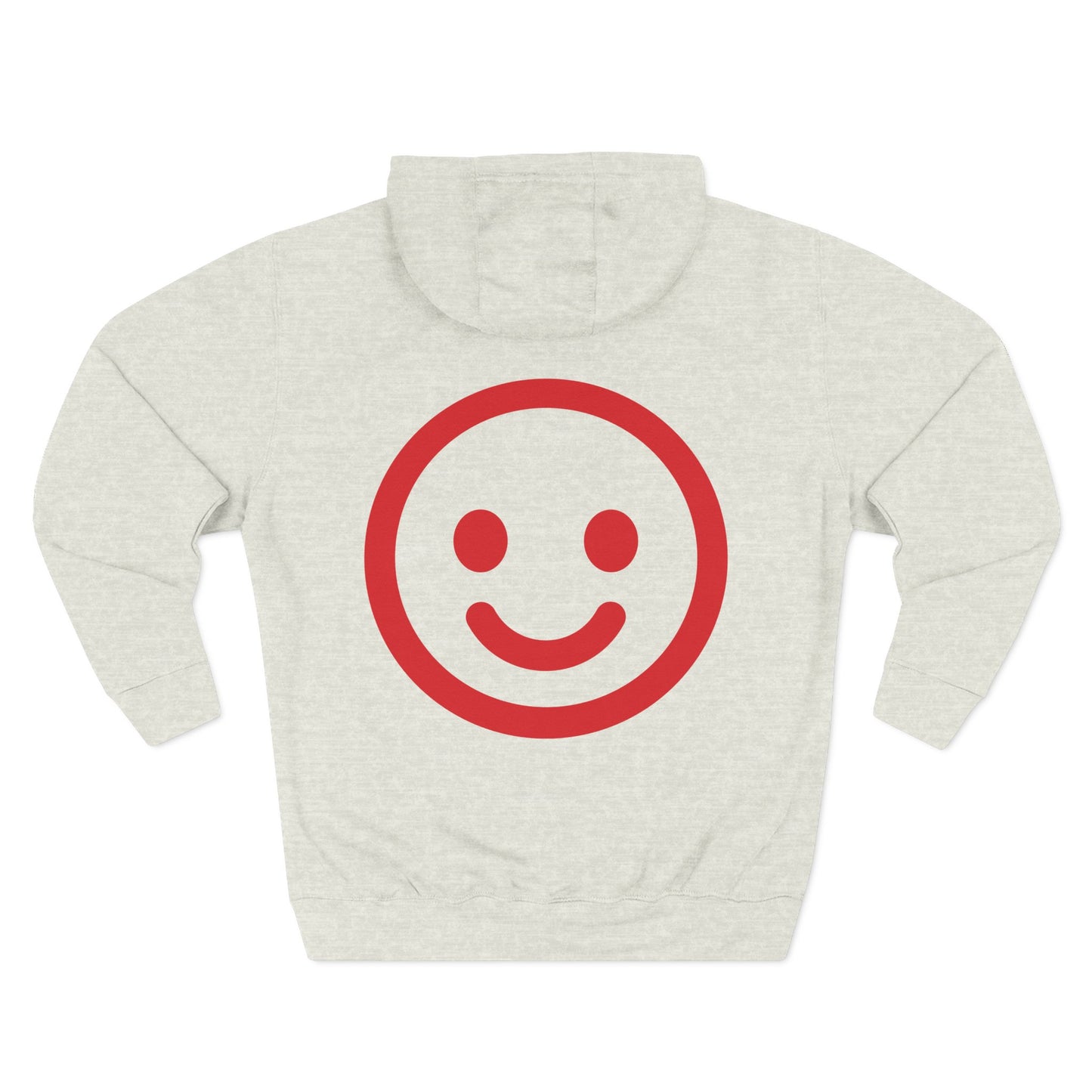 Smiley Face Fleece Hoodie, Cozy Casual Sweatshirt, Unisex Hoodie, Graphic Hoodie, Relaxed Winter Wear
