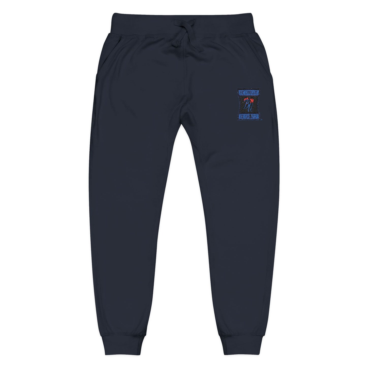 Embroidered Cosmic Cat Sweatpants — Cozy Pink Fleece Joggers