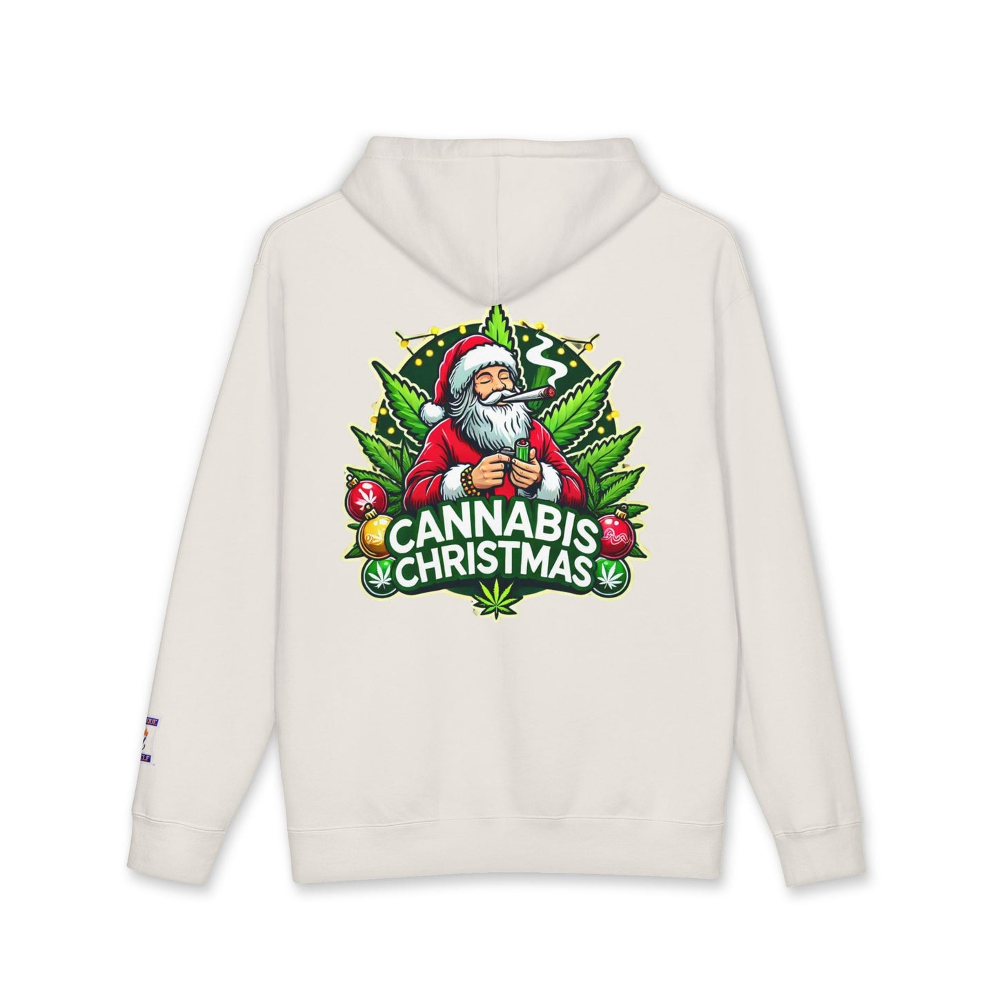 Cannabis Christmas Hoodie, Fun Holiday Apparel, Unisex Sweatshirt, Unique Gift for Cannabis Lovers, Festive Streetwear