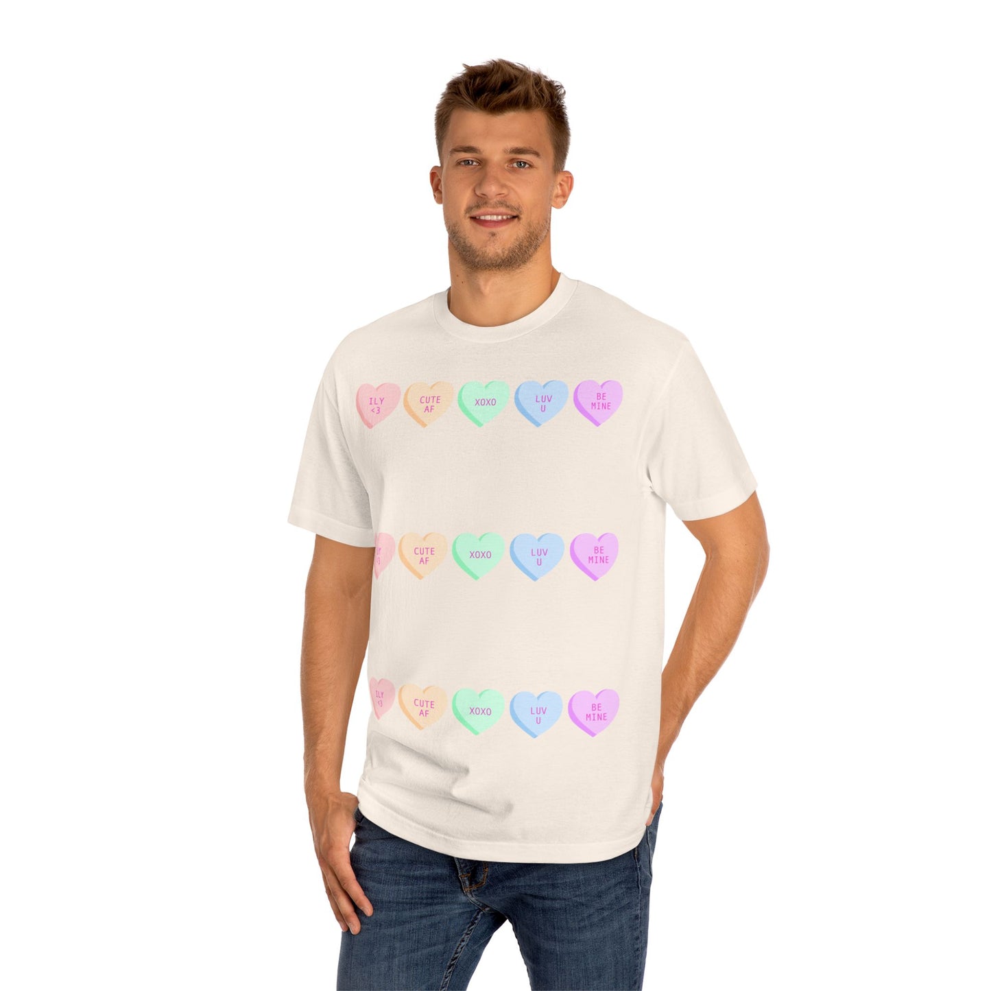 Unisex Classic Tee - Heart and Motivational Design, Casual Wear, Gift for Friends, Summer Outfit, Comfortable T-Shirt