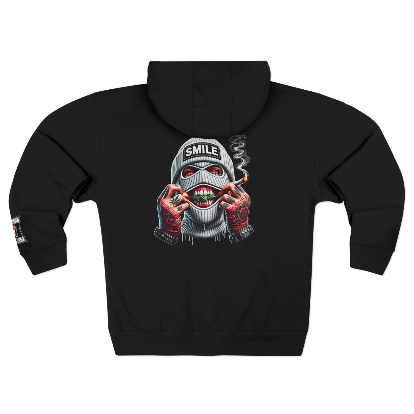 Urban Art Zip Hoodie - Smile Design for Trendsetters