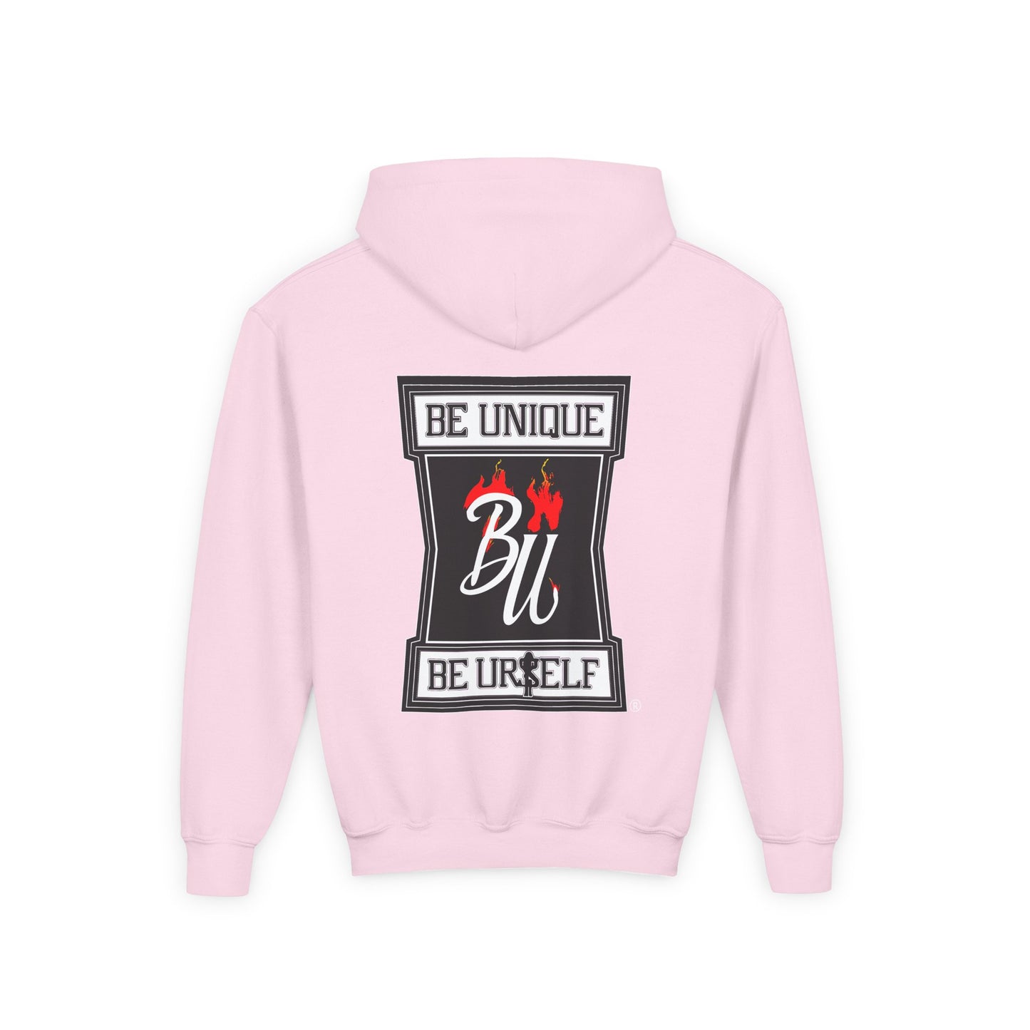 Youth Hoodie — Be Unique Be Urself Graphic Hoodie with Octopus Skull Design