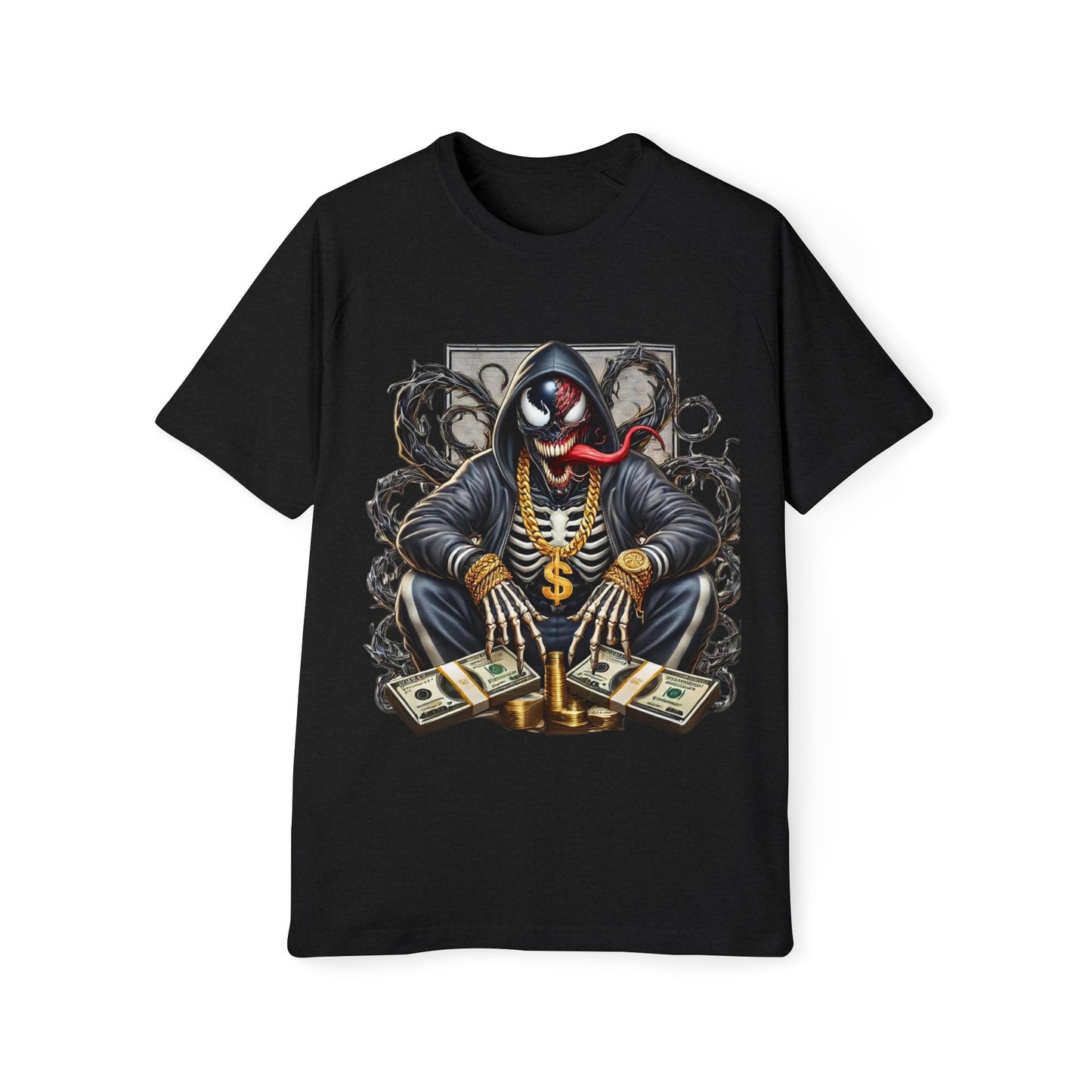 Urban Skeleton Graphic Tee, Edgy Streetwear Shirt, Cool Casual Top, Gift for Him, Skull Art T-Shirt