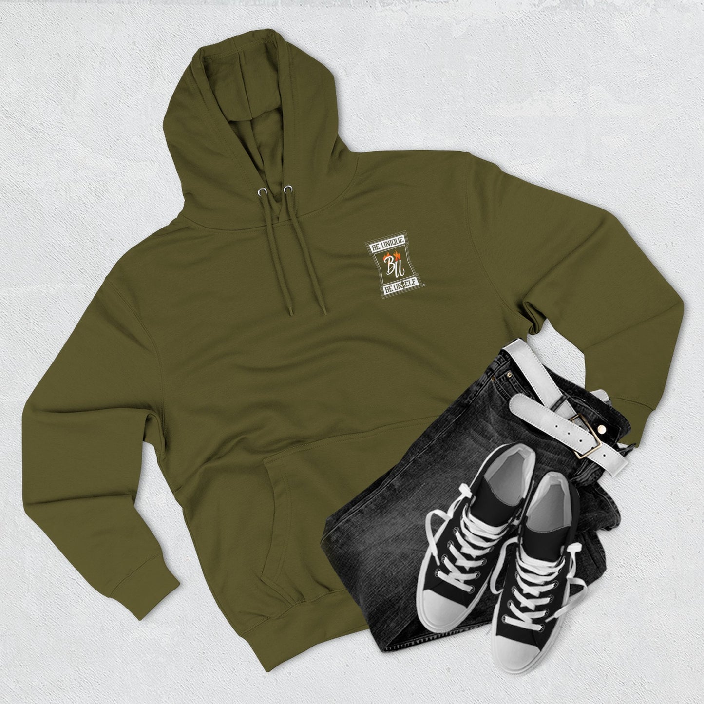 Three-Panel Fleece Hoodie