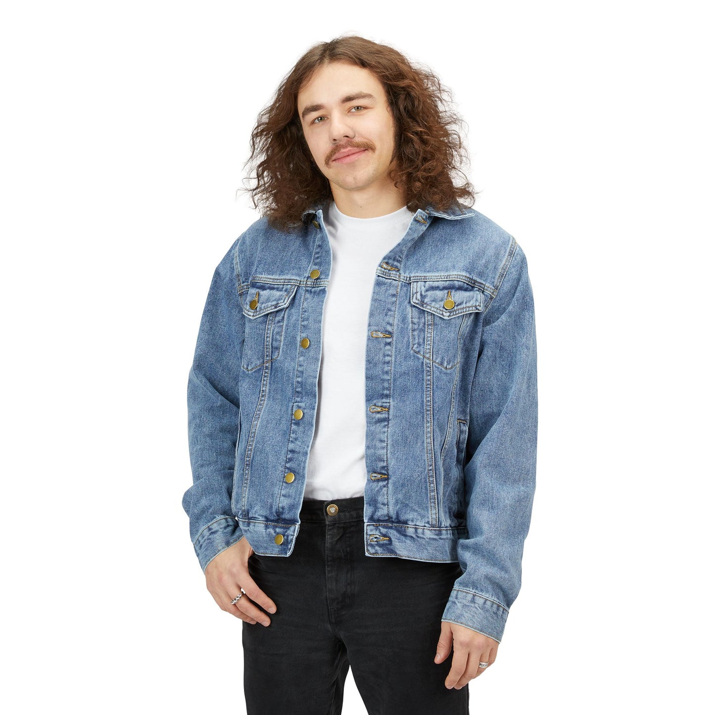 Be Unique Denim Jacket for Men, Casual Layering Piece, Gift for Him, Trendy Men's Fashion, Summer Style Essential, Self-expression, [...]
