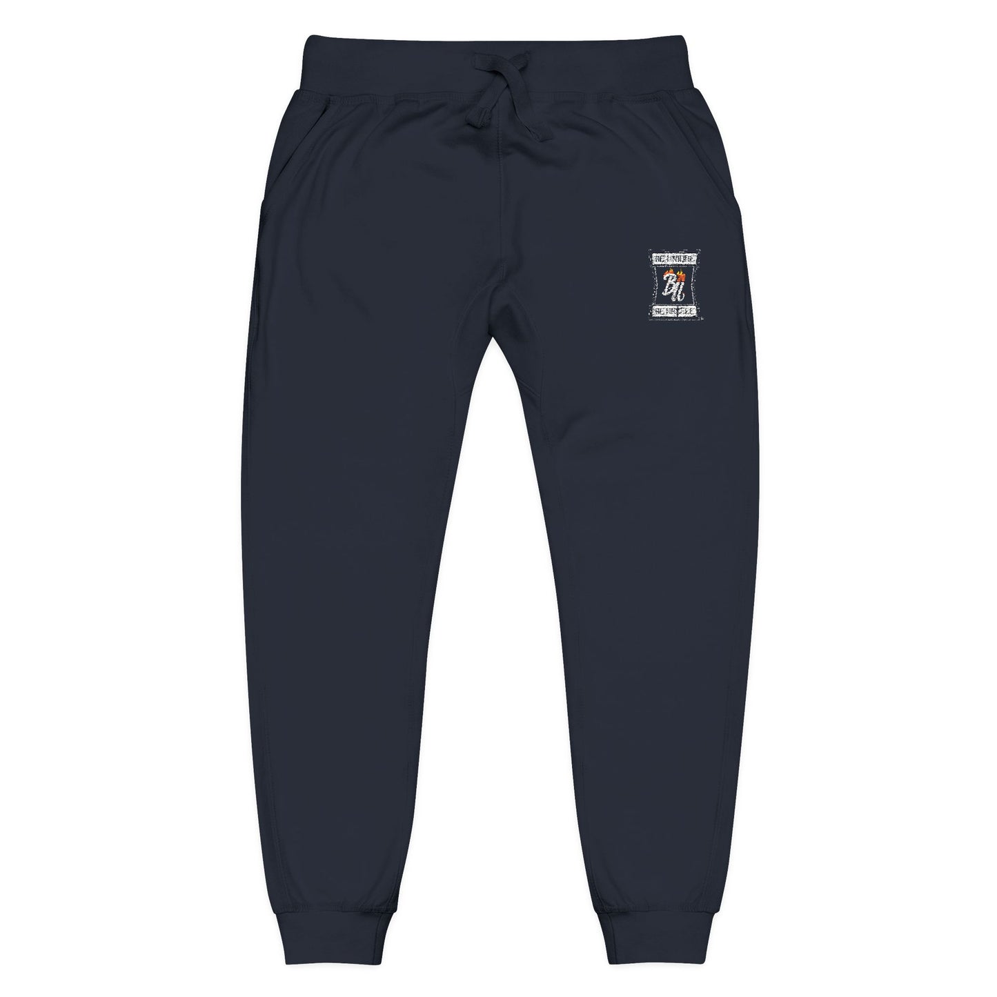 Embroidered Coral Sweatpants – Cozy Fleece Joggers with Script Accent