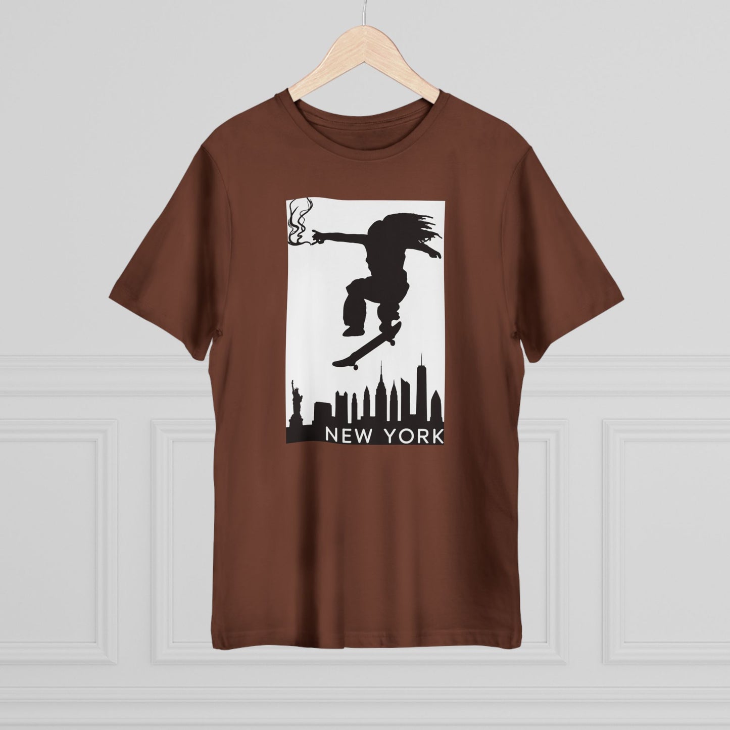 New York City Skater T-shirt, Urban Style Tee, Streetwear Shirt, Skateboarder Apparel, NYC Vibes Fashion