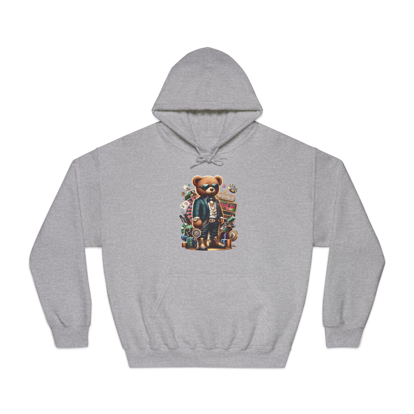 Unique Graphic Hoodie for Trendsetters, Original Bear Art, Cozy Gift for Friends, Be Unique Be Yourself, Casual Fashion