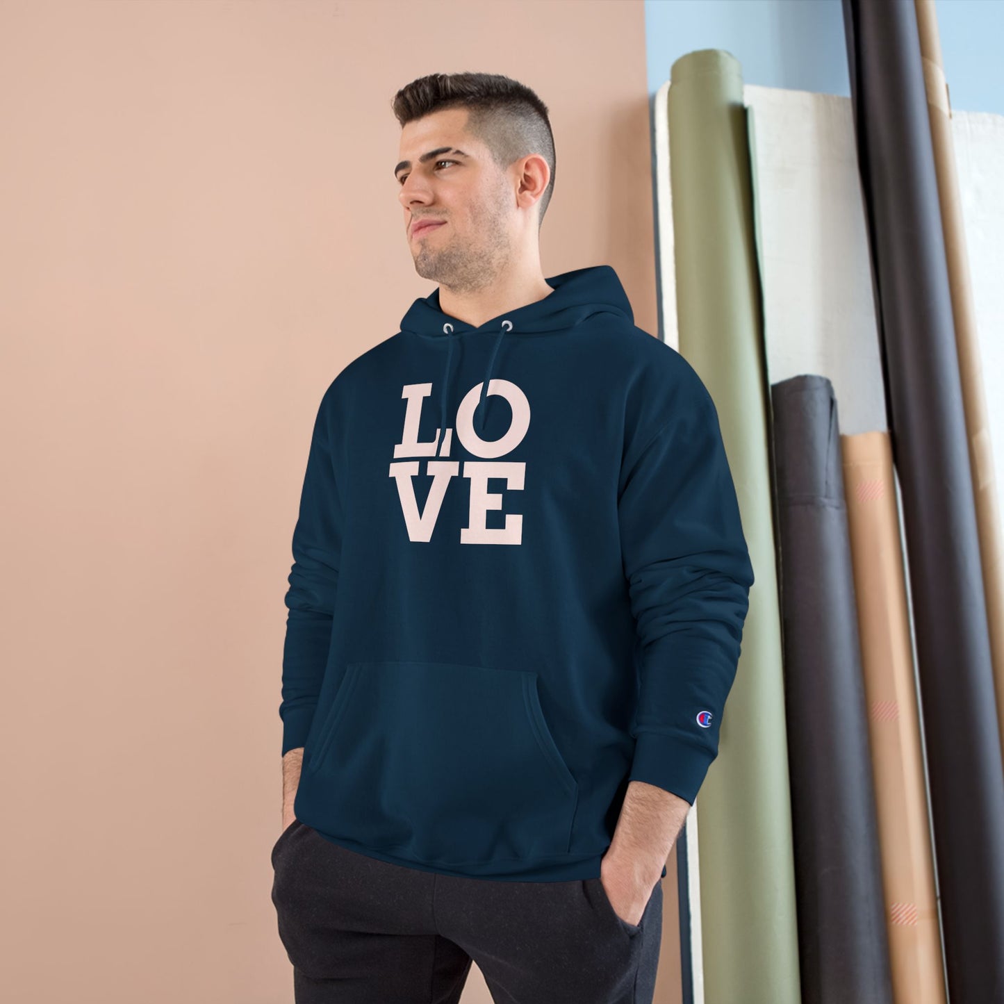 Champion Hoodie with Love & Be Unique Designs | Trendy Unisex Apparel | Perfect for Everyday Wear, Casual Outings, Gift Ideas