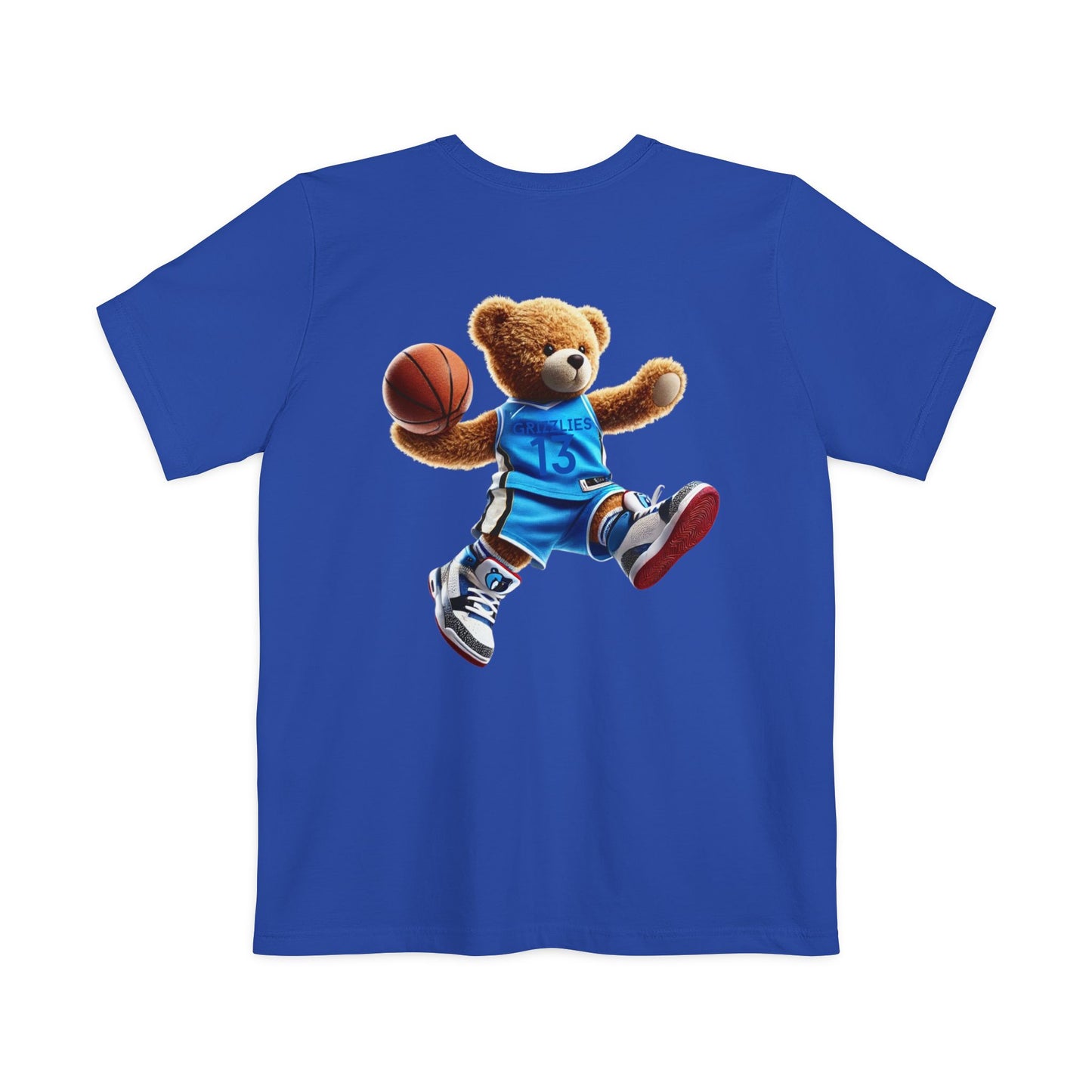 Fun Basketball Bear Pocket T-shirt, Casual Tee for Sports Lovers, Gifts for Him, Unisex Streetwear, Summer Essentials