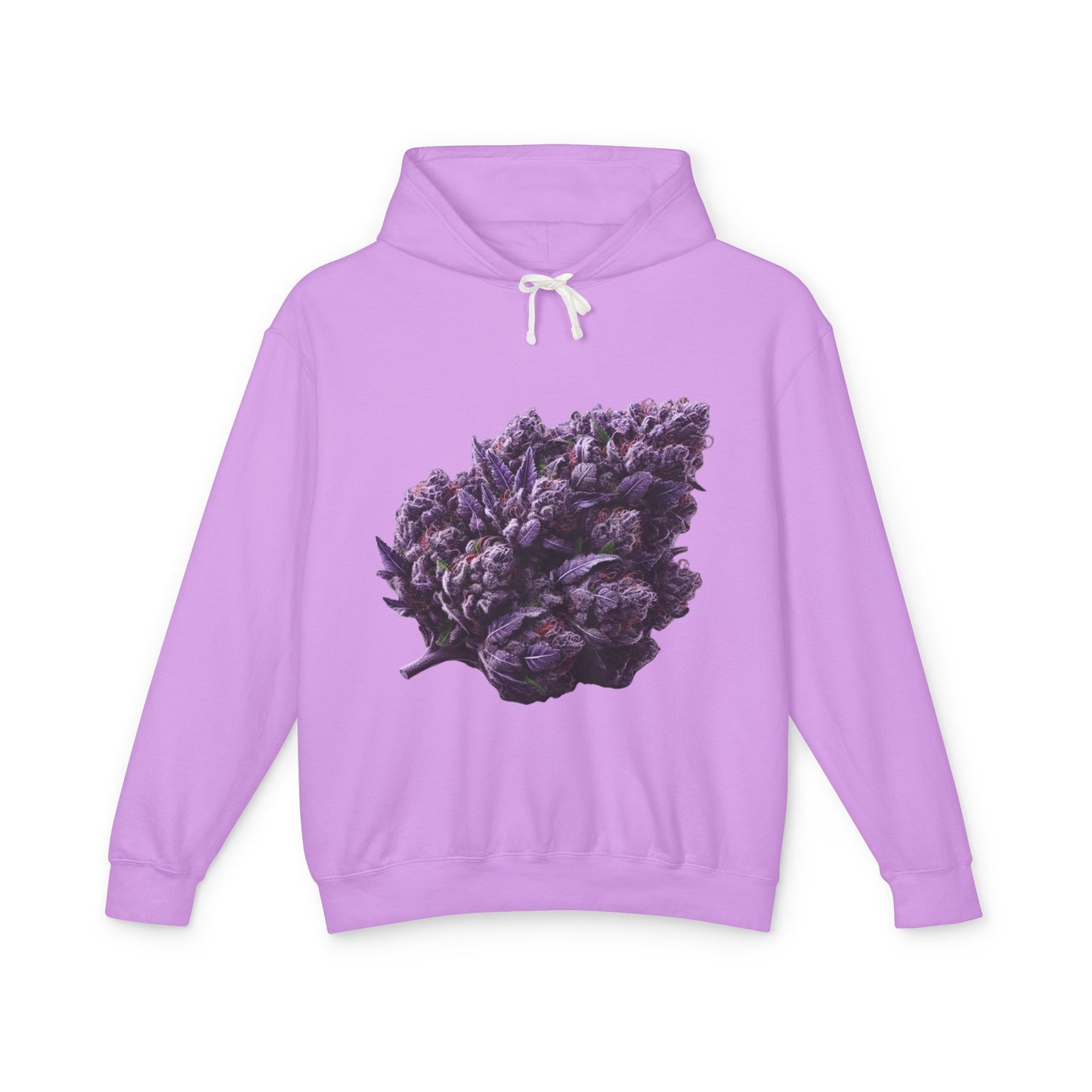 Botanical Purple Flower Hoodie, Unisex Lightweight Sweatshirt, Cozy Casual Wear, Nature Lover Gift, Spring Fashion, Eco-Friendly Apparel