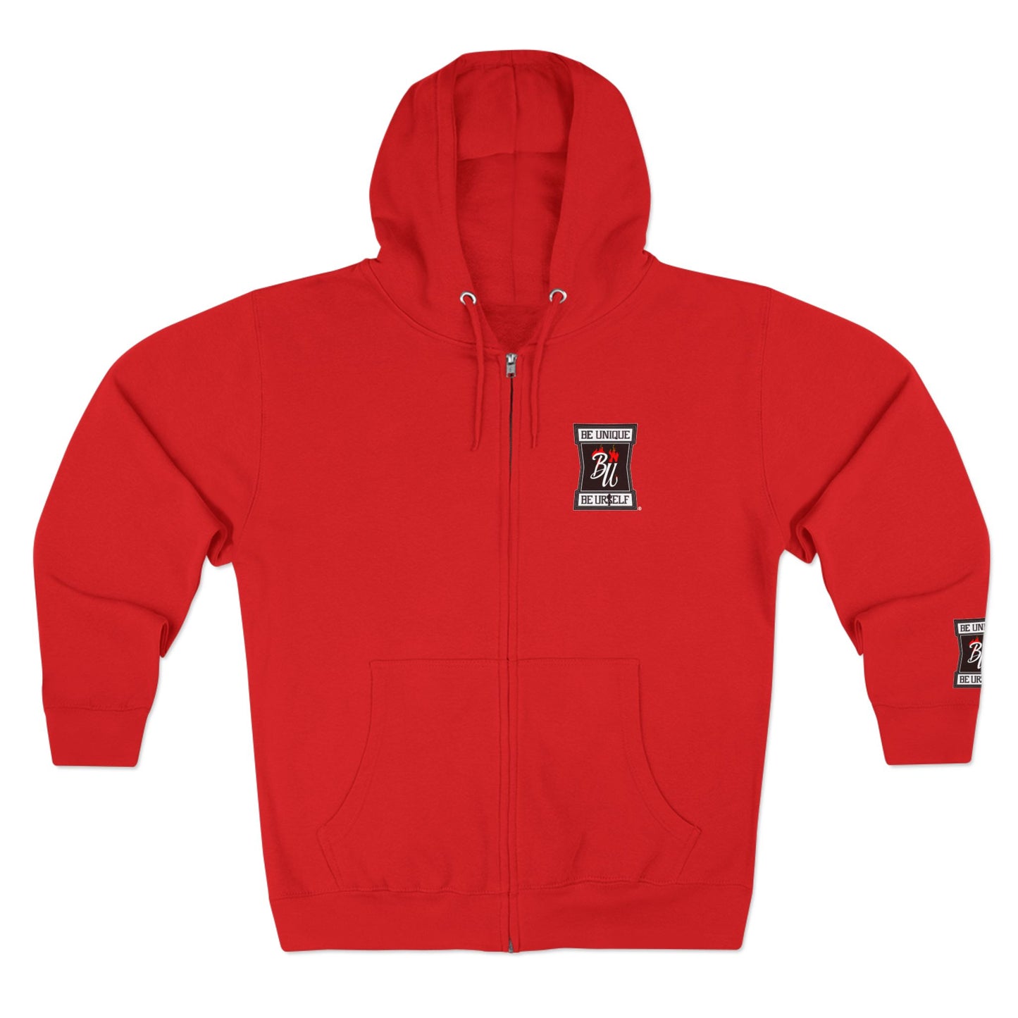 Retro Soda Logo Zip Hoodie — 'Hi' Patch Streetwear Zip-Up