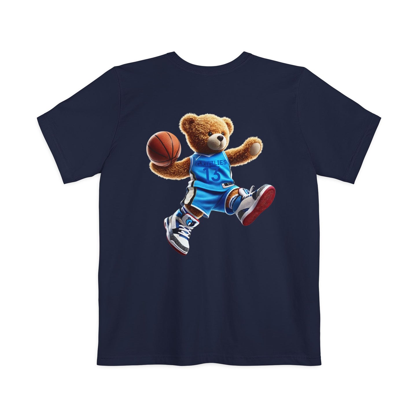 Fun Basketball Bear Pocket T-shirt, Casual Tee for Sports Lovers, Gifts for Him, Unisex Streetwear, Summer Essentials