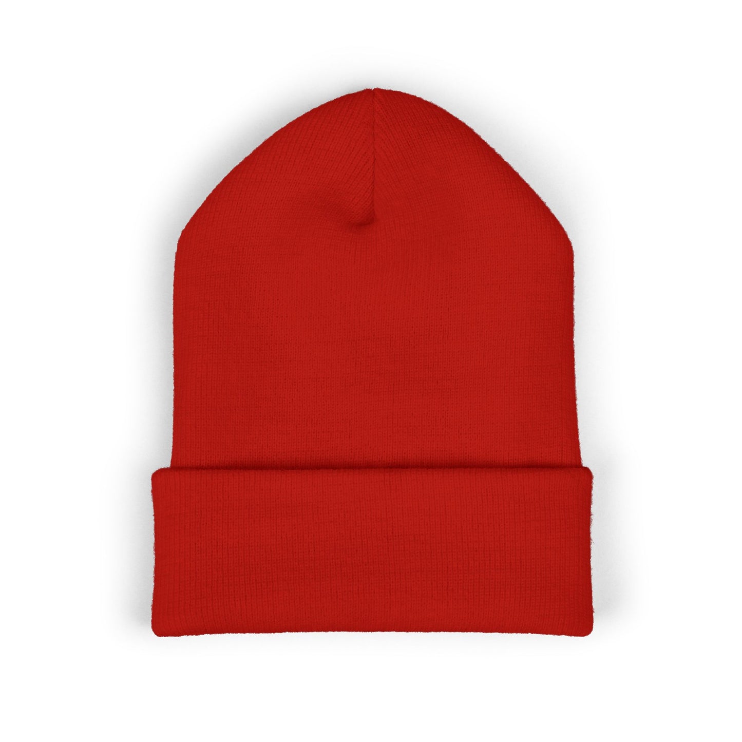 Classic Cuffed Beanie with Bold Embroidery, Cozy Winter Hat, Stylish Knit Cap, Perfect Gift for Her, Unisex Beanie