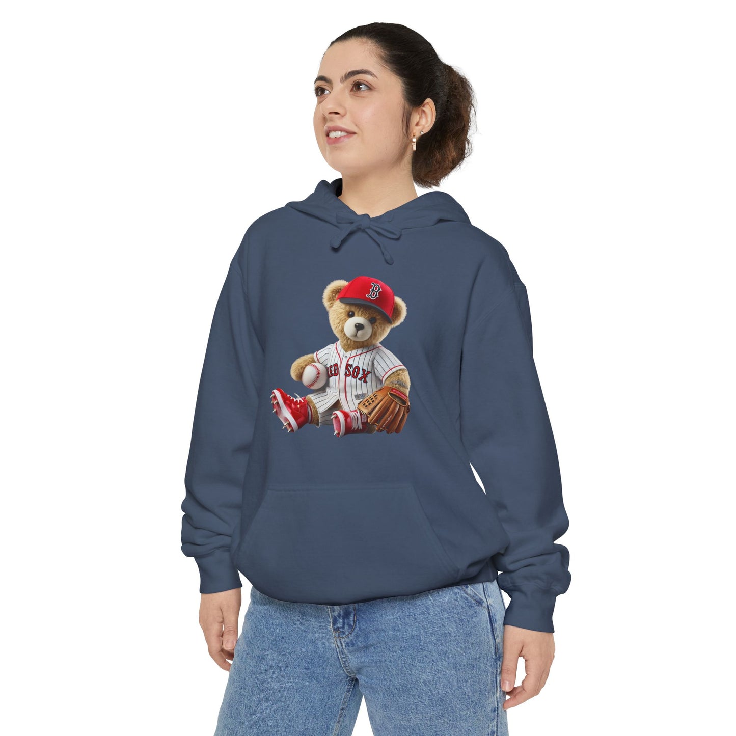 Baseball Bear Hoodie, Cute Unisex Pullover, Sports Gift, Cozy Streetwear, Perfect for Casual Outings, Baseball Fans