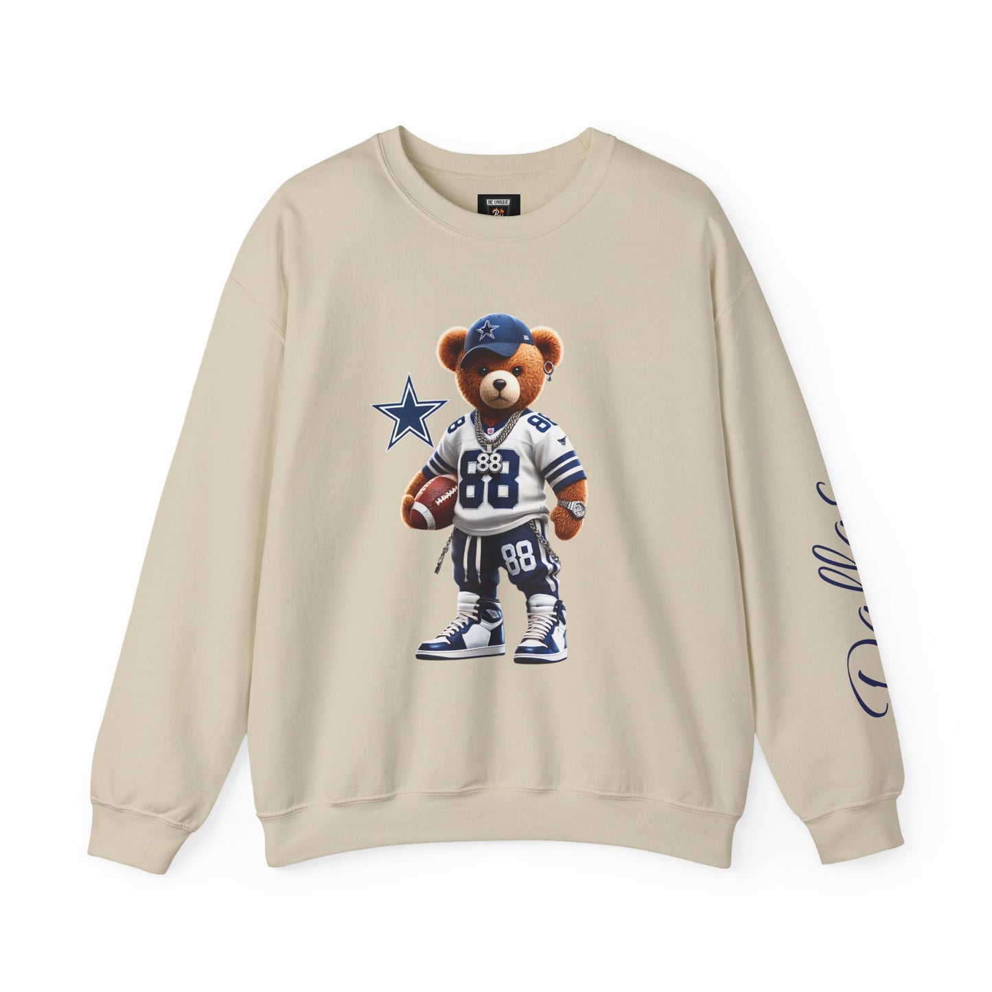Sporty Bear Crewneck Sweatshirt, Casual Fall Fashion, Coziest Gift for Football Fans, Unisex Sweatshirt, Perfect for Game Days