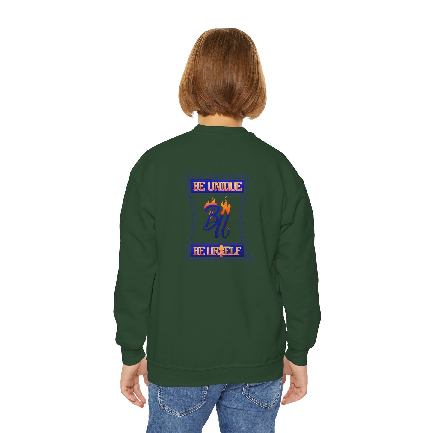 Youth Crewneck Sweatshirt with Playful Dog Design | Perfect for Pet Lovers, Everyday Comfort, Gift Idea, Unique Style, Trendy Apparel