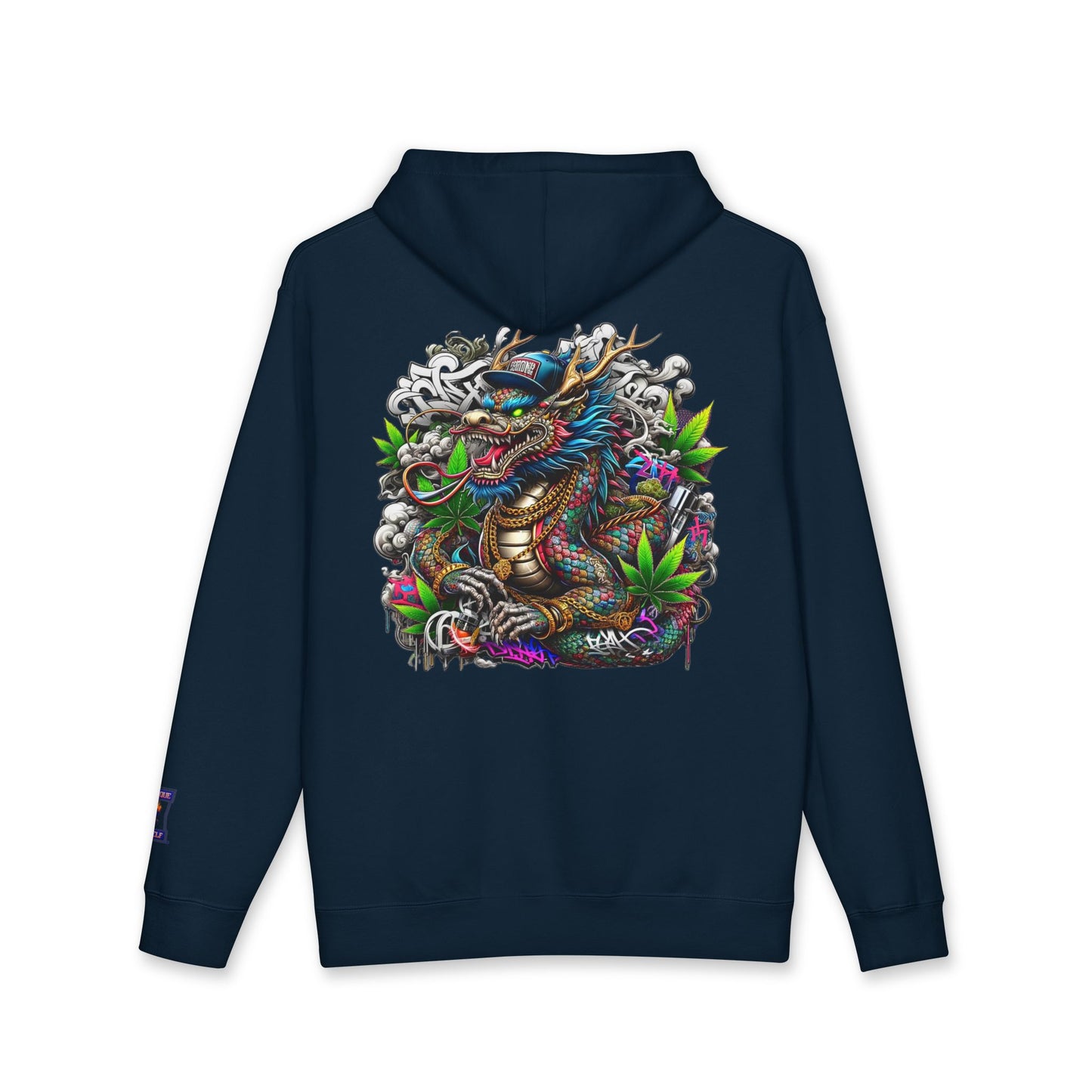 Colorful Dragon Design Unisex Heavyweight Hoodie, Graphic Sweatshirt, Streetwear Fashion, Unique Gift, Cozy Wear