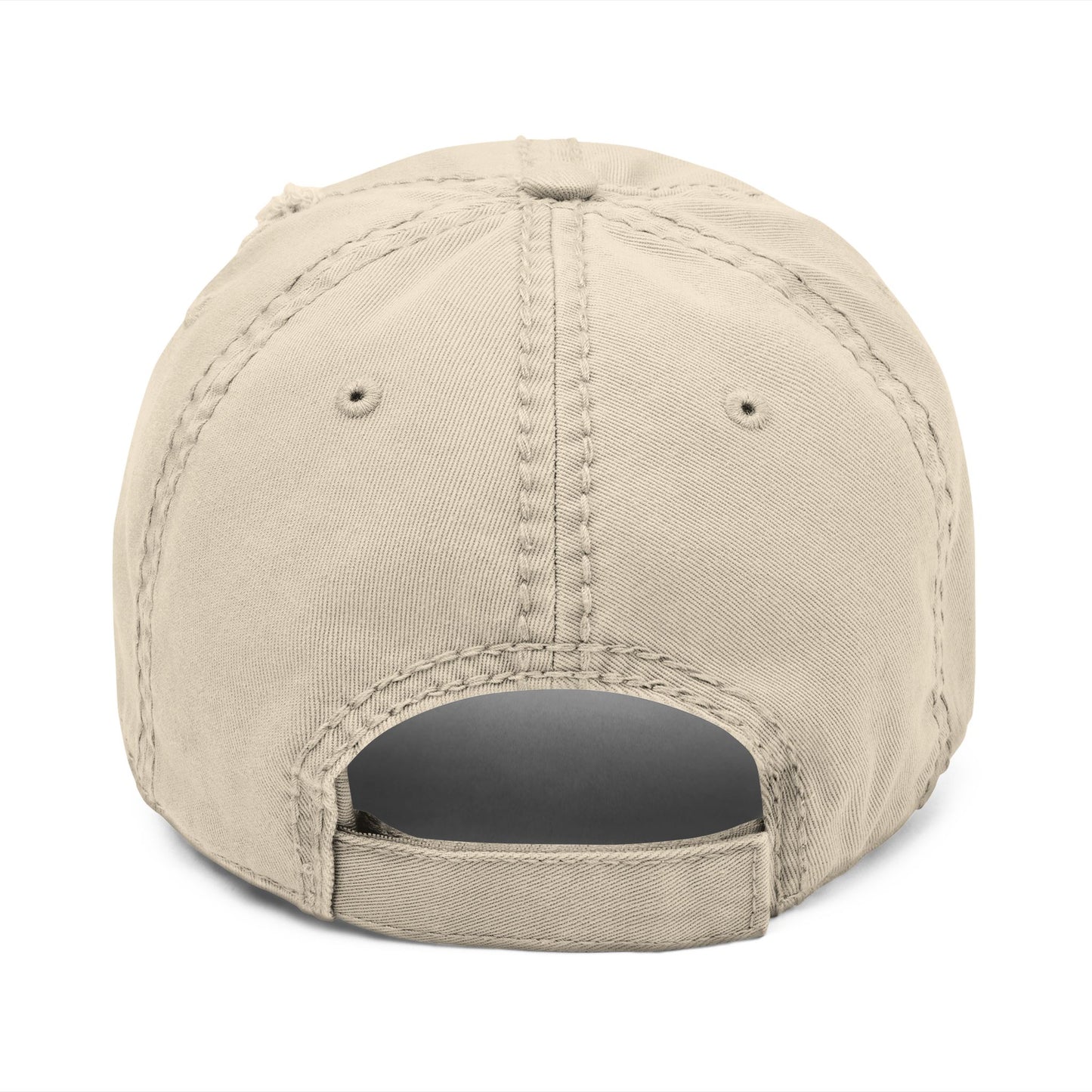 Embroidered Distressed Dad Hat — Retro Patch Logo Cap
