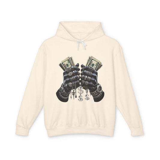 Money Moves Unisex Lightweight Hooded Sweatshirt, Casual Pullover, Streetwear, Unique Gift, Graphic Hoodie, Everyday Wear