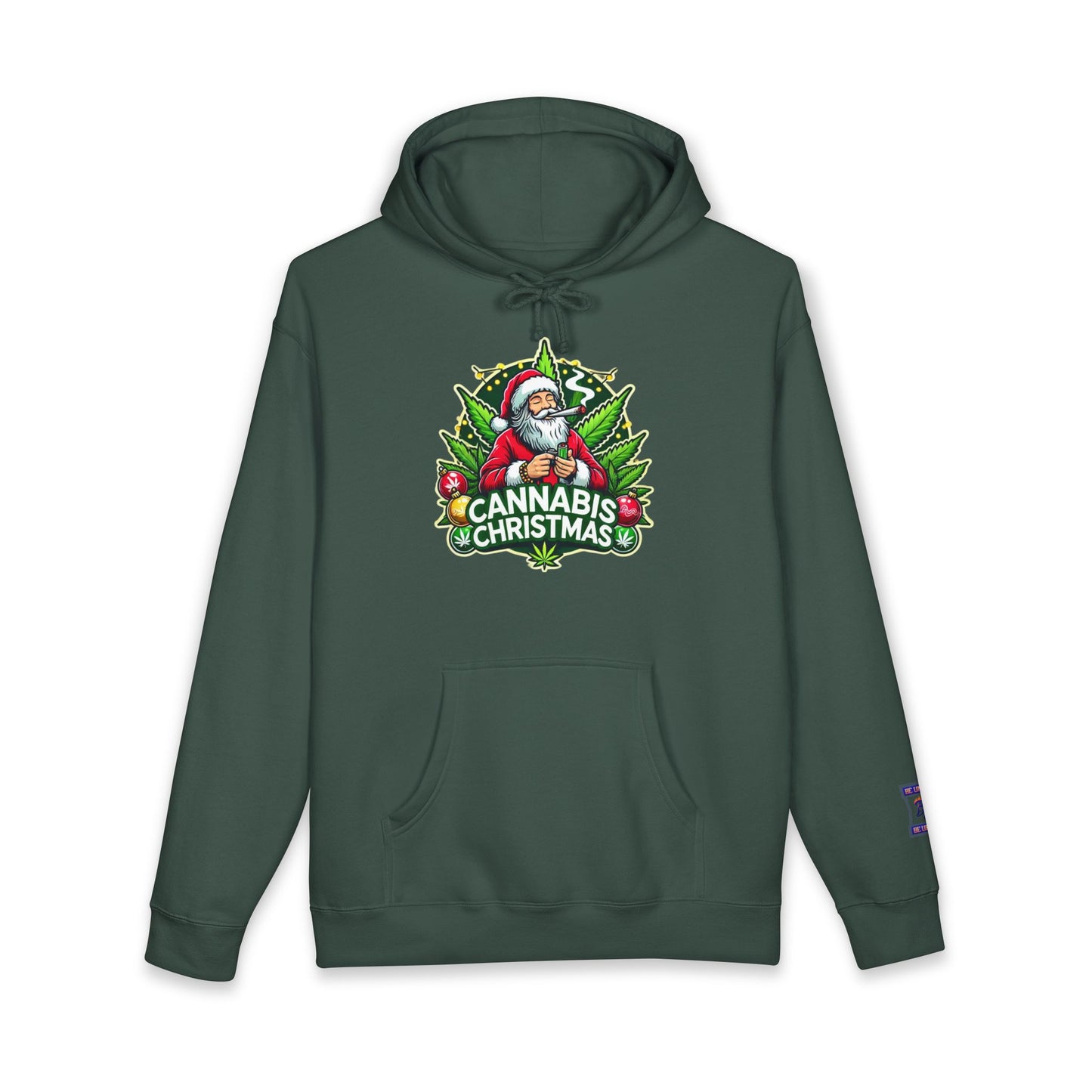 Cannabis Christmas Hoodie, Fun Holiday Apparel, Unisex Sweatshirt, Unique Gift for Cannabis Lovers, Festive Streetwear