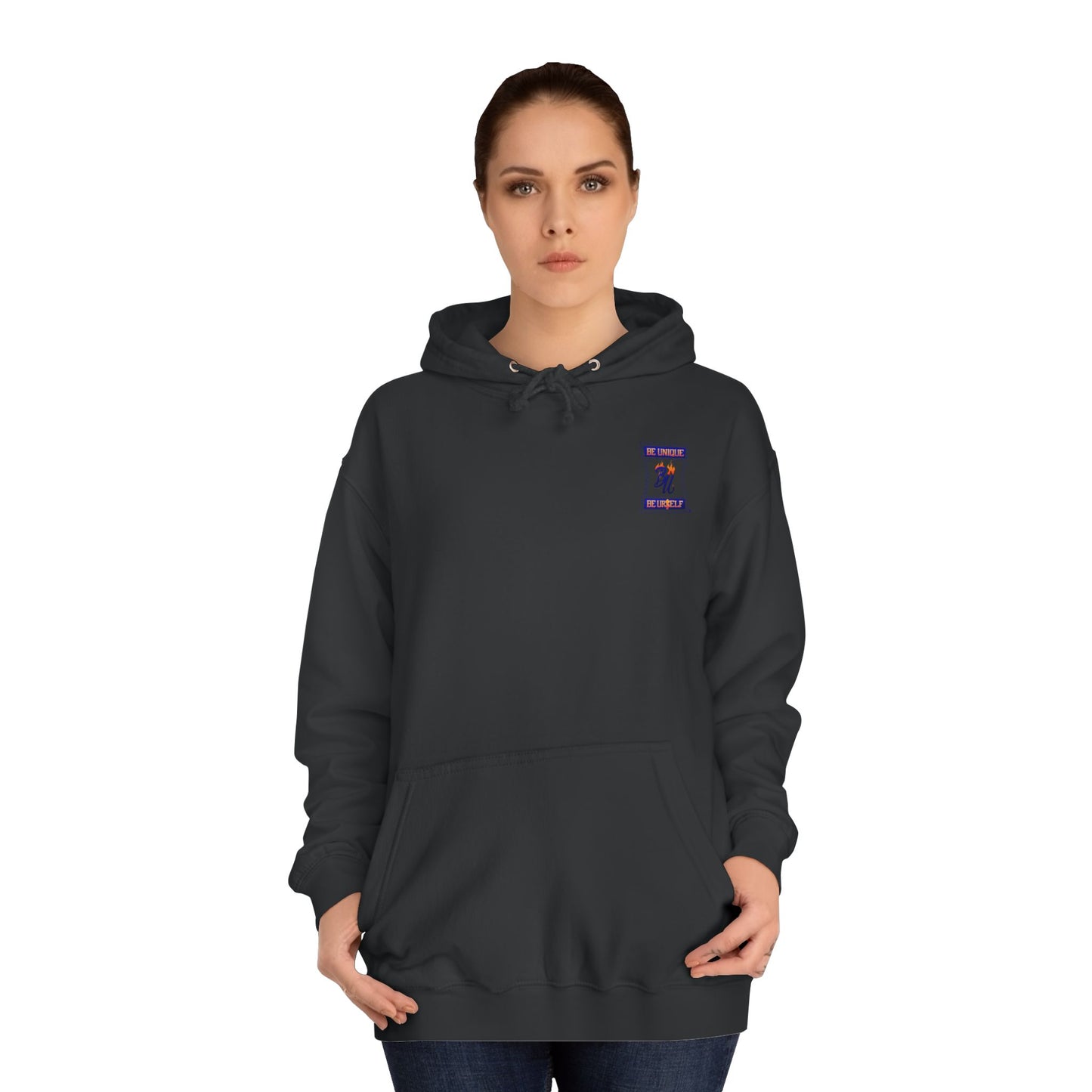 Grumpy Cartoon College Hoodie, Unisex Apparel for Students, Cozy Gift for School, Funny Pullover Sweatshirt, Hooded Sweatshirt