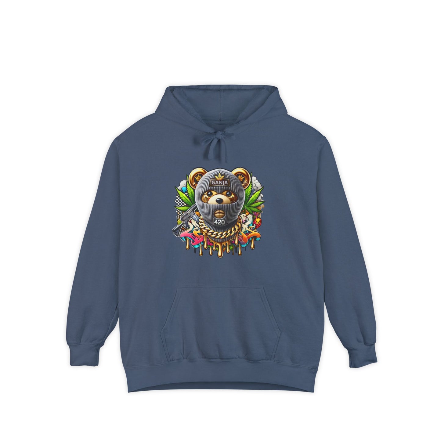 Artistic Bear Hoodie, Unisex Pullover, Unique Graphic Sweatshirt, Cozy Gift for Nature Lovers, Trendy Streetwear