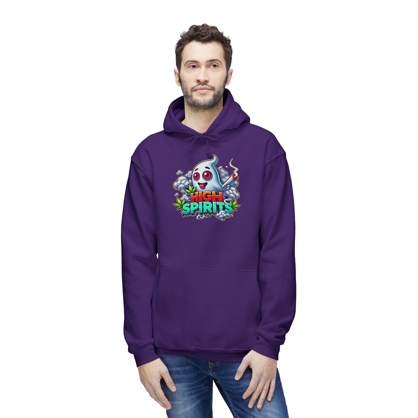 Unisex Hooded Sweatshirt - Halloween Ghost Design, Cozy Gift for Fall, Party Wear, Spooky Season, Casual Comfort
