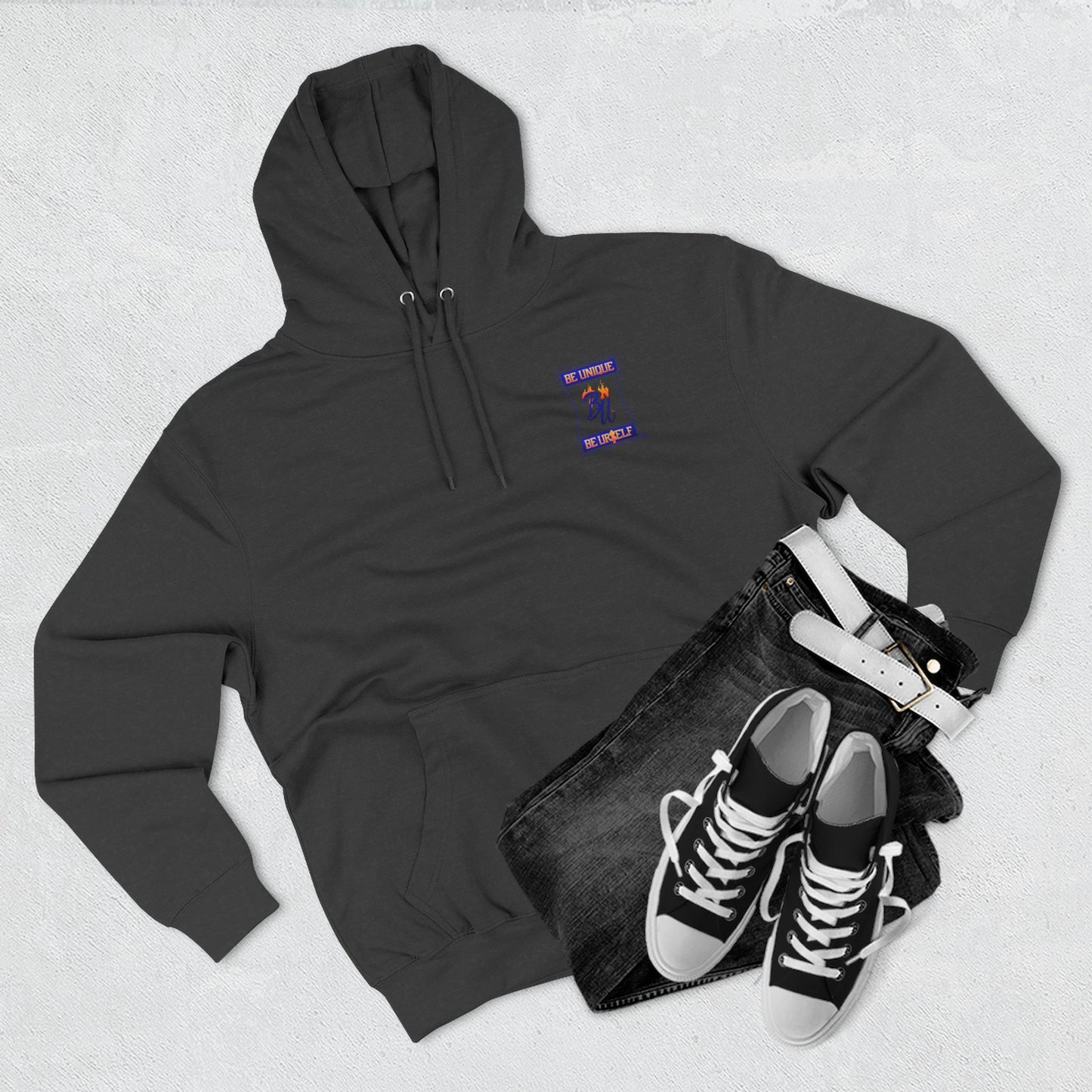 Smiley Face Fleece Hoodie, Cozy Casual Sweatshirt, Unisex Hoodie, Graphic Hoodie, Relaxed Winter Wear
