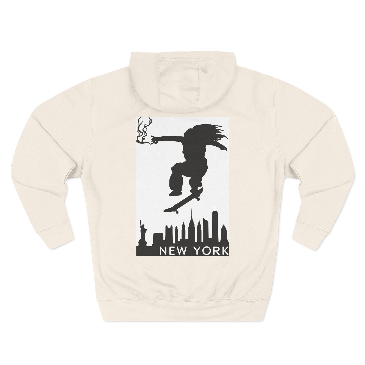 Urban Skate Fleece Hoodie - Streetwear Style, Cozy Pullover, Gift for Skaters, Trendy Fashion, New York Inspired