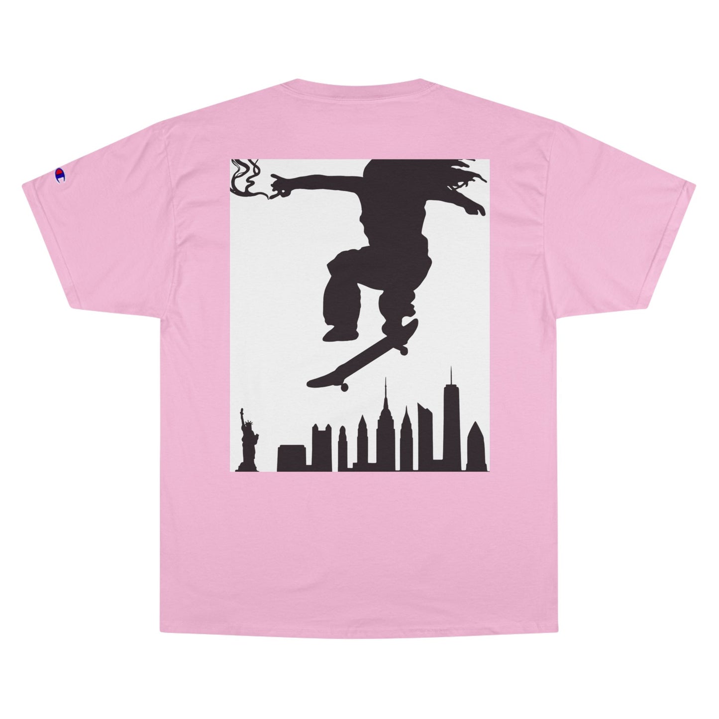Skateboarder Skyline T-Shirt — Champion Logo Street Skate Tee